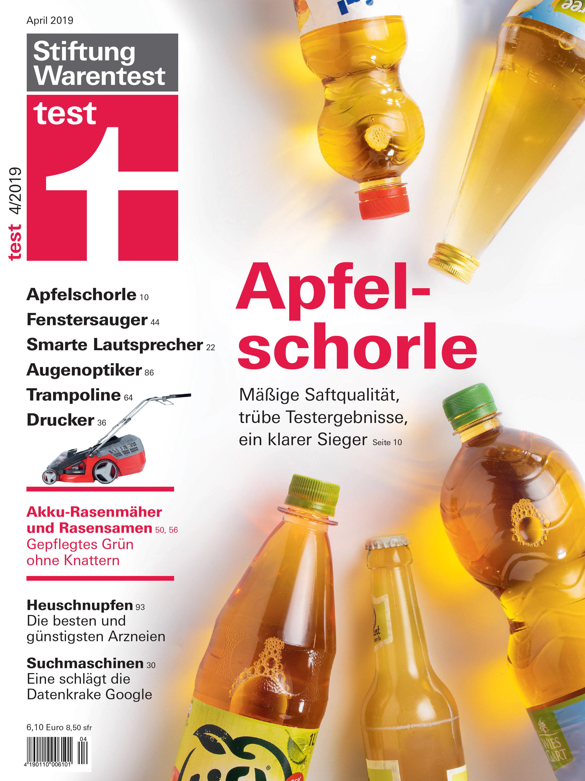 test 04/2019: Apfelschorle im Test: Fast jede dritte ist mangelhaft