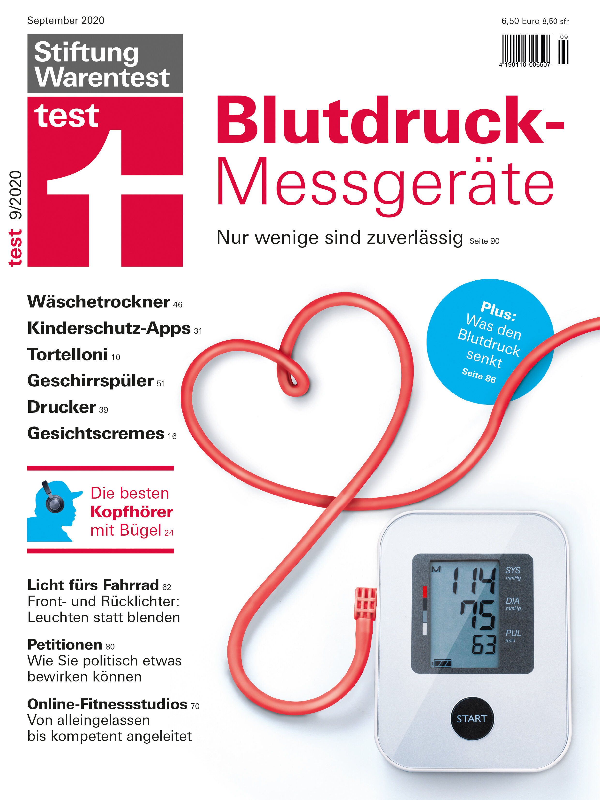 test 09/2020: Blutdruck-Messgeräte: Nur wenige sind zuverlässig
