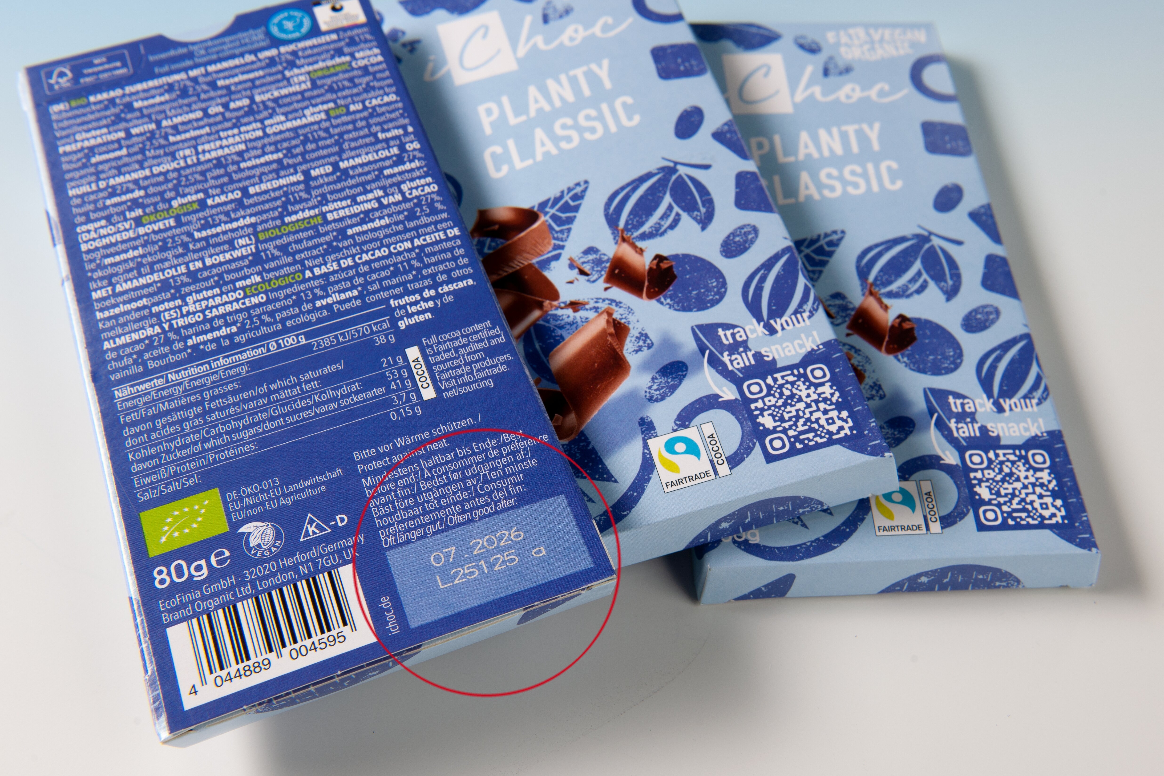 Produktwarnung iChoc Planty Classic - Salmonellen in veganer Schokolade