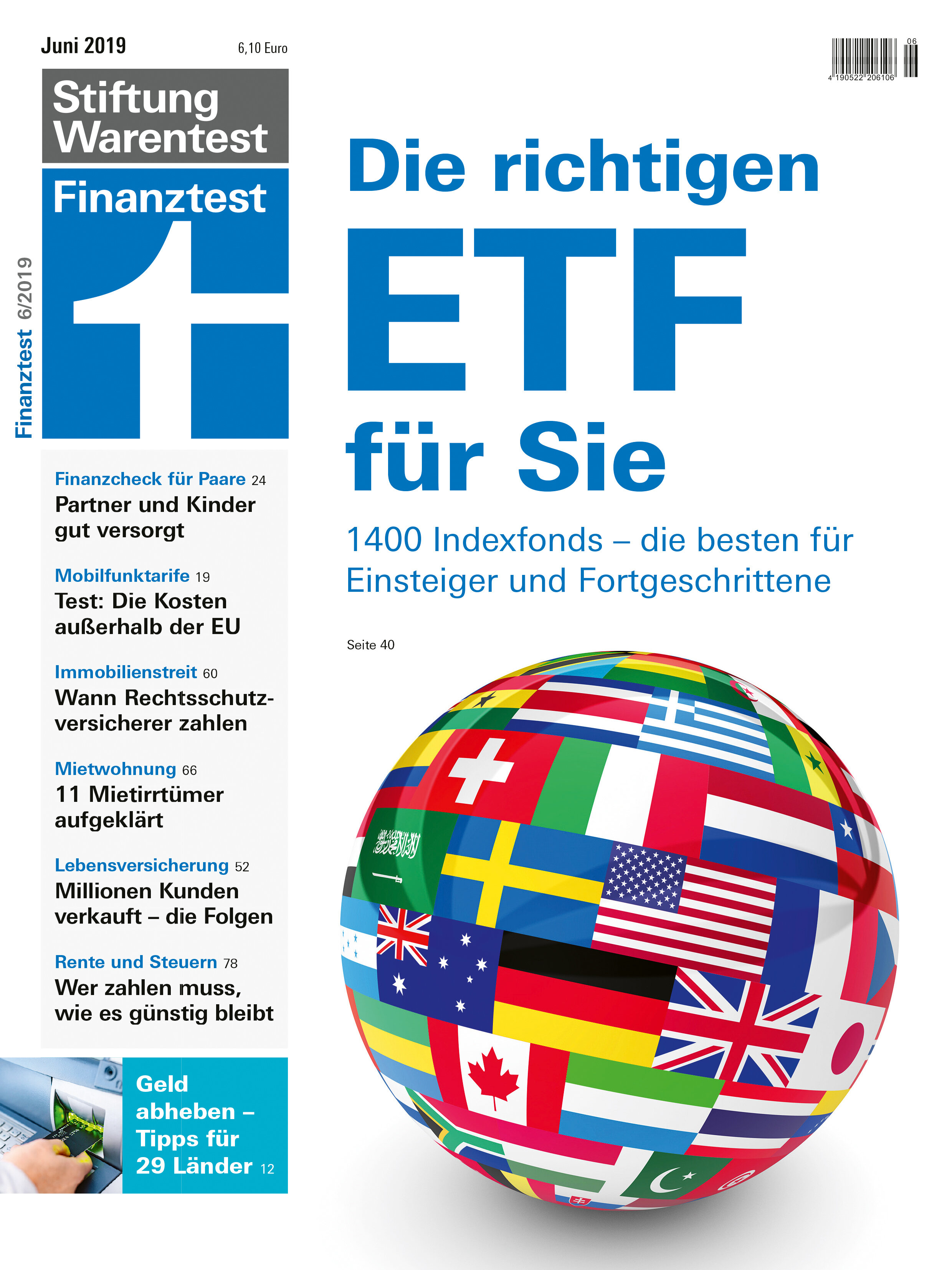 Finanztest 06/2019: ETF-Check: Die passenden Indexfonds finden