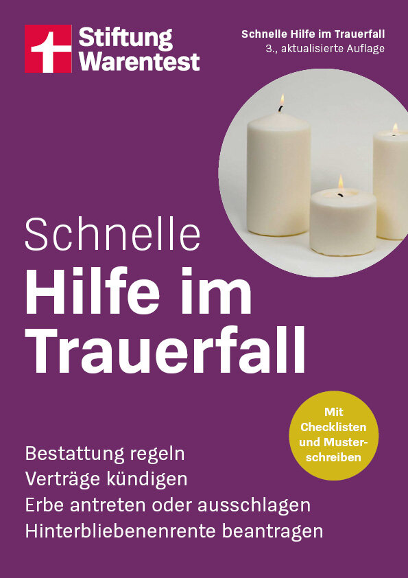 Schnelle Hilfe im Trauerfall: Bestattung regeln, Verträge kündigen, Erbe antreten oder ausschlagen, Hinterbliebenenrente beantragen