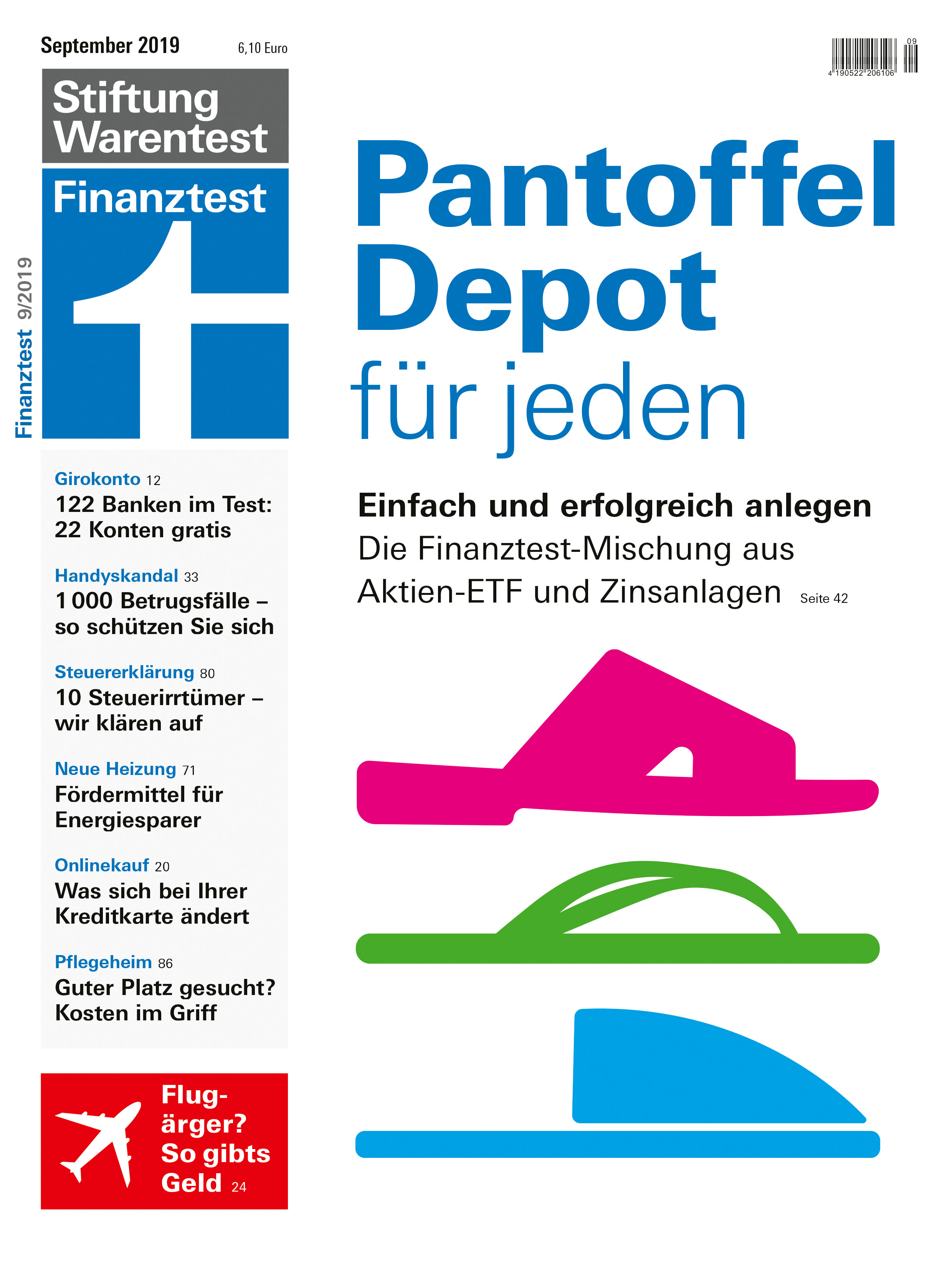 Finanztest 09/2019: Pantoffel-Portfolio: In guten und schlechten Zeiten