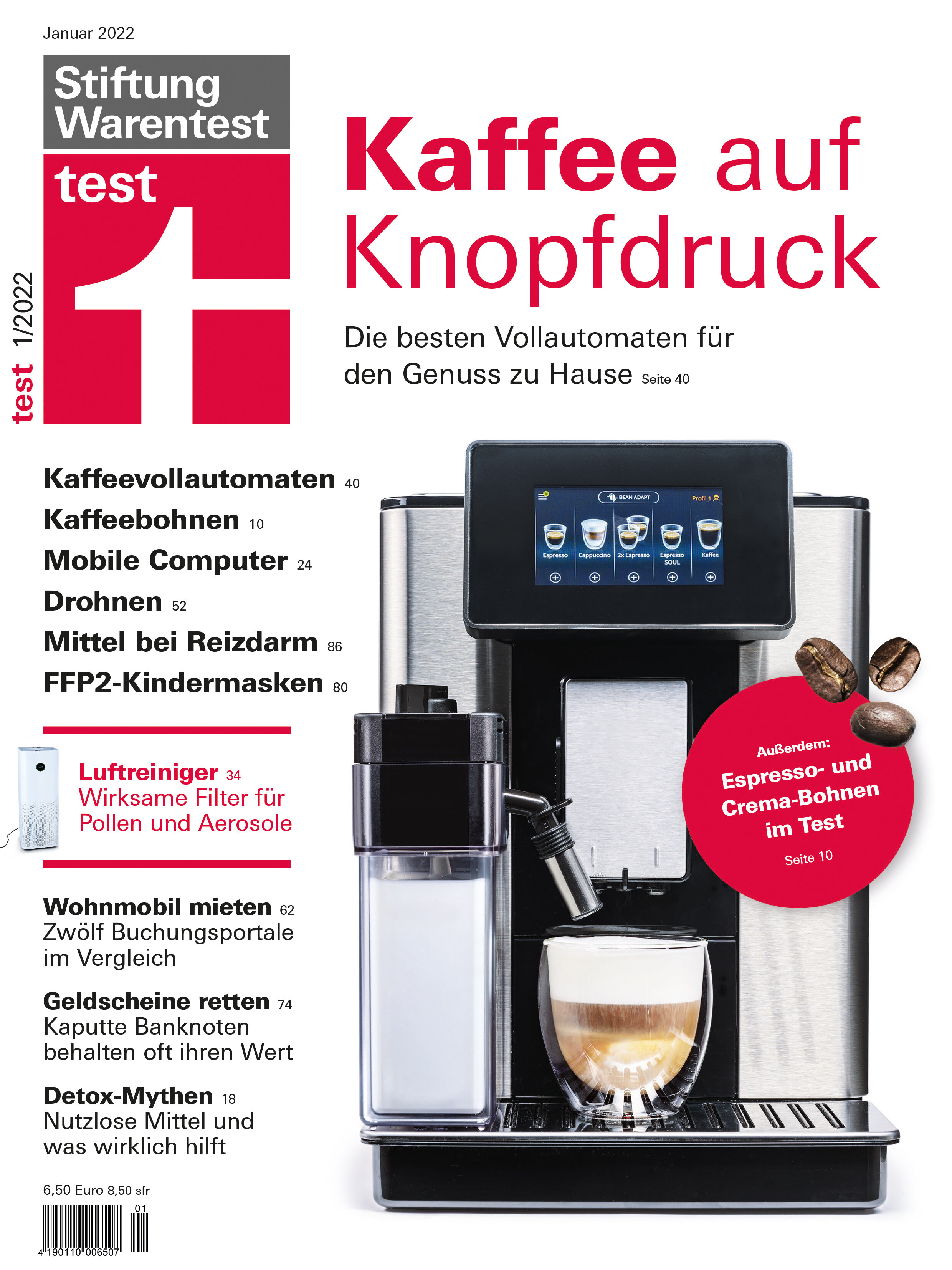 test 01/2022: Kaffee auf Knopfdruck: Die besten Vollautomaten für den Genuss zu Hause
