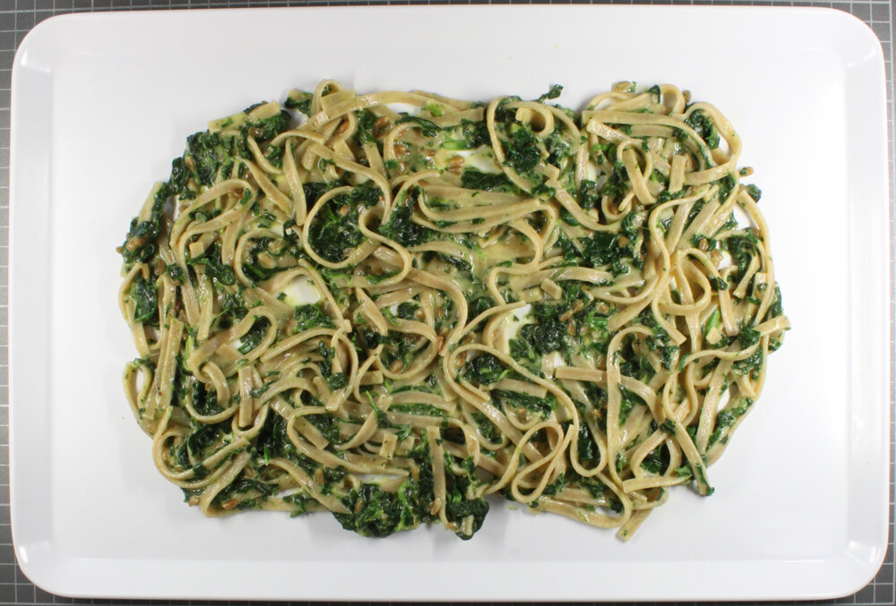 Rewe Bio Tagliatelle mit Blattspinat, Grünkern und Gorgonzola, Bio Zubereitetes Gericht