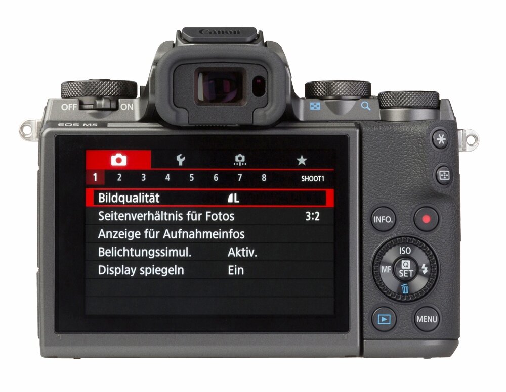 Canon EOS M5 + EF-M 15-45 IS STM Display