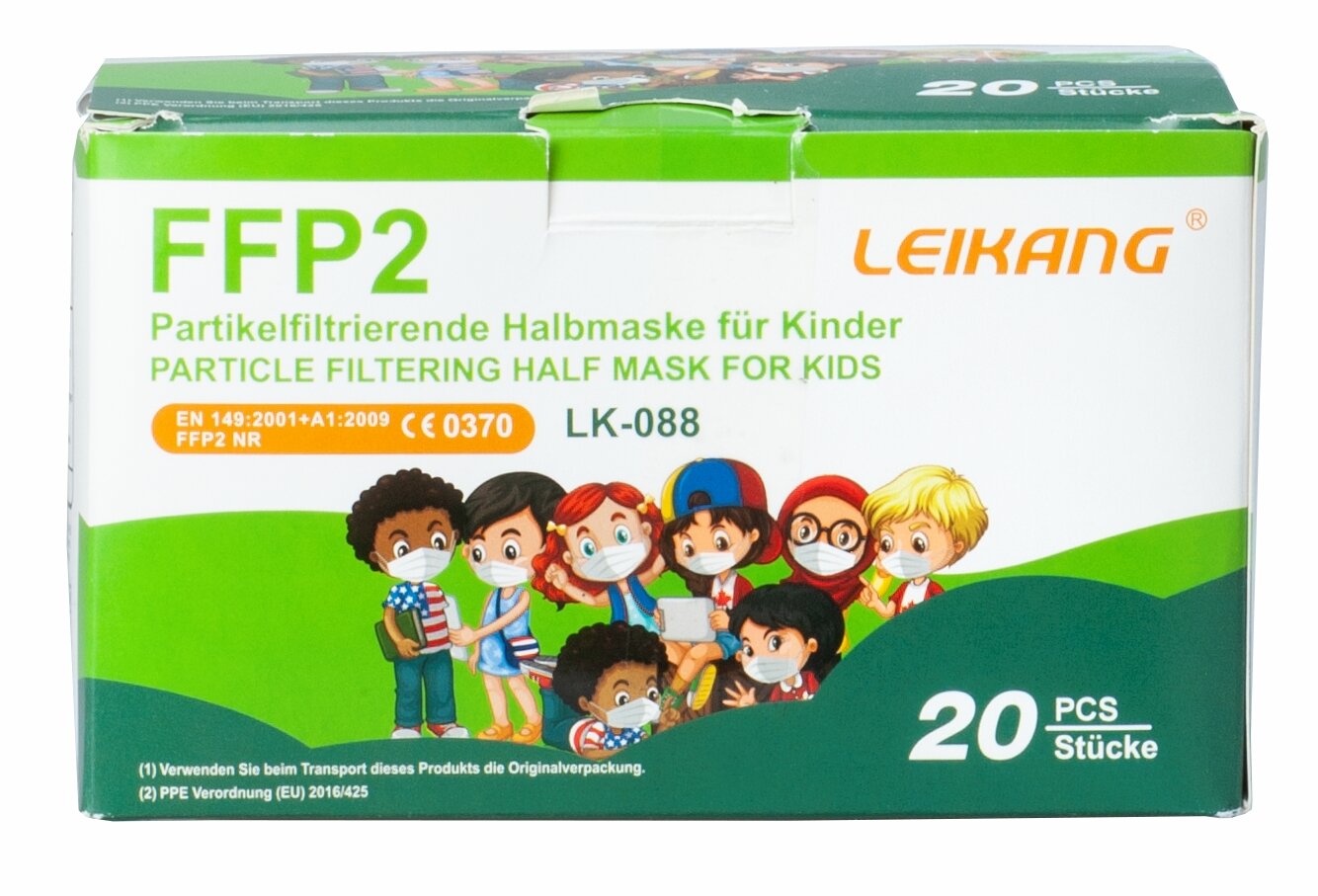 Leikang FFP2 Halbmaske für Kinder LK-088 Verpackung