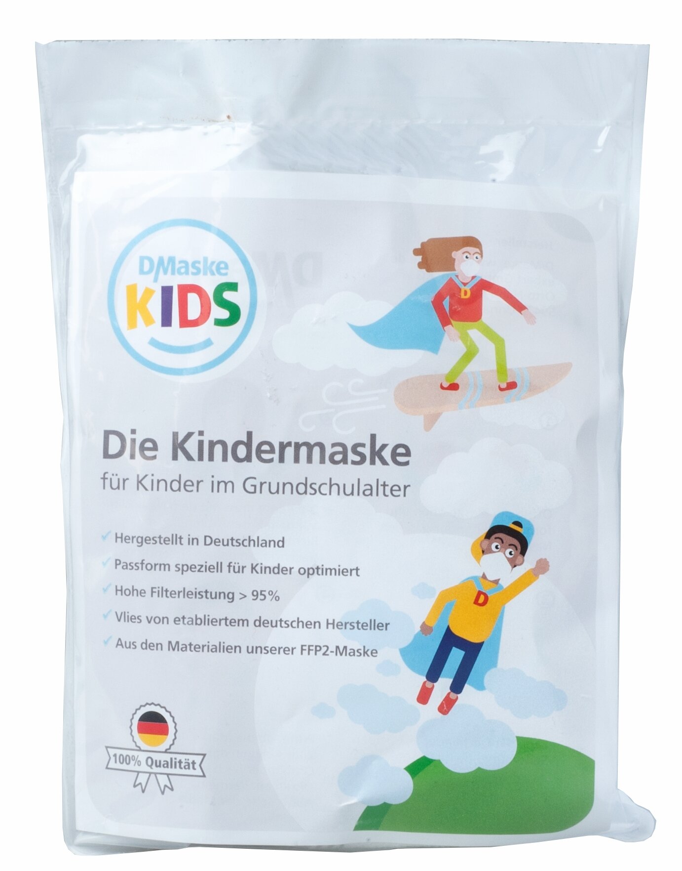 D/Maske Kids Die Kindermaske Verpackung