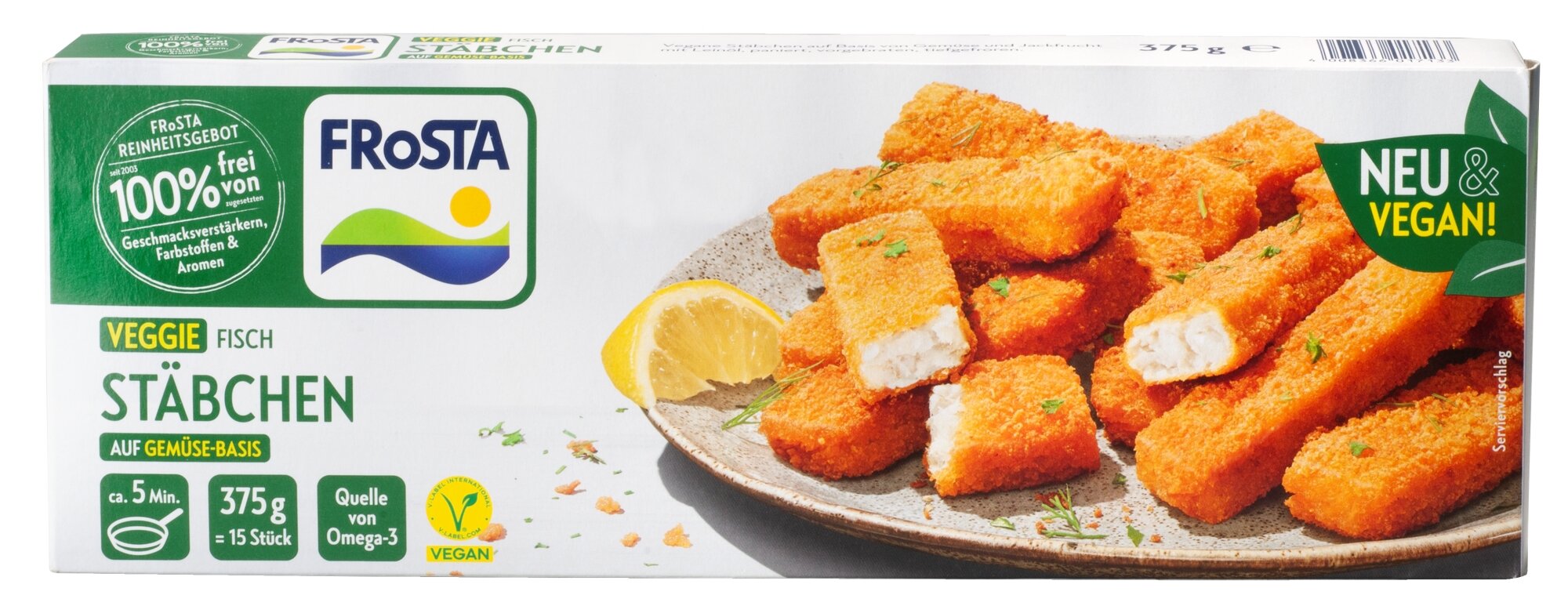 Frosta Veggie Fisch Stäbchen auf Gemüse-Basis