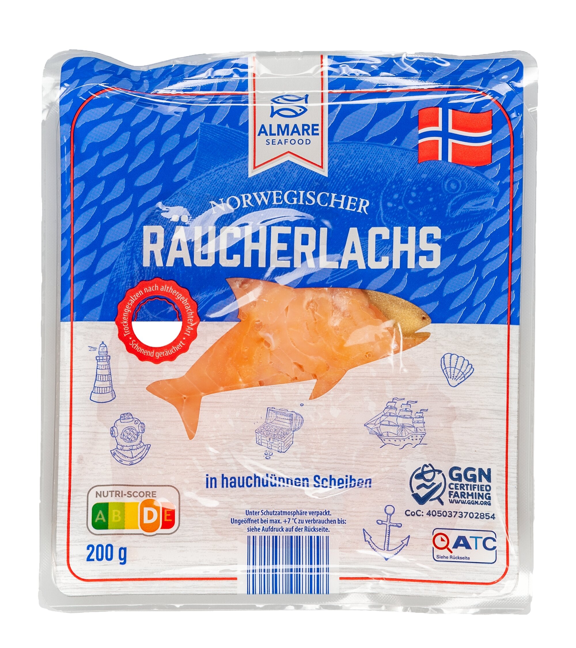 Aldi Almare Seafood Norwegischer Räucherlachs Hauptbild