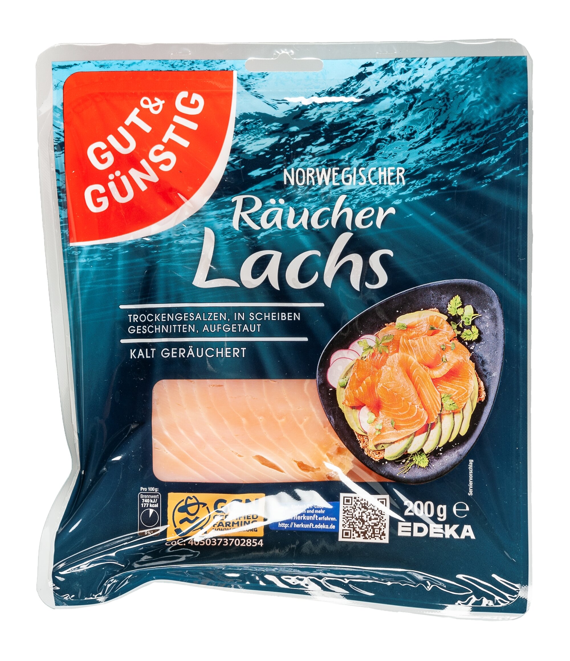 Edeka Gut & günstig Norwegischer Räucher Lachs Hauptbild