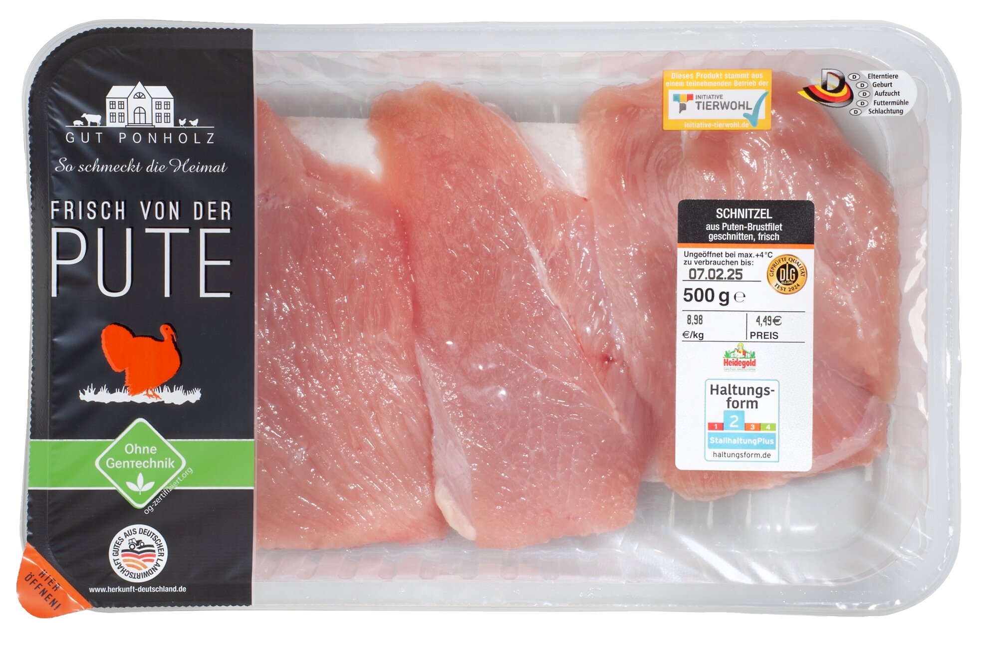 Netto Marken-Discount Gut Ponholz Schnitzel aus Puten-Brustfilet Hauptbild