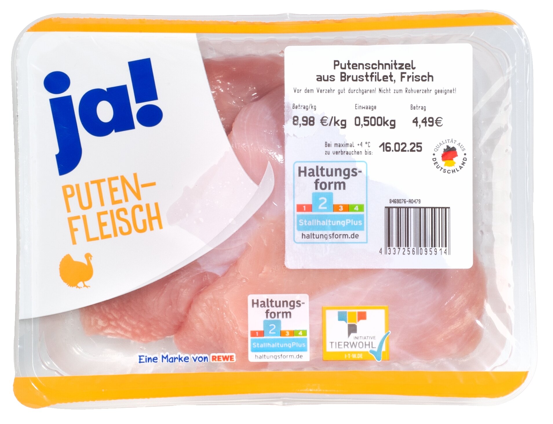 Rewe Ja Putenschnitzel aus Brustfilet, frisch Hauptbild