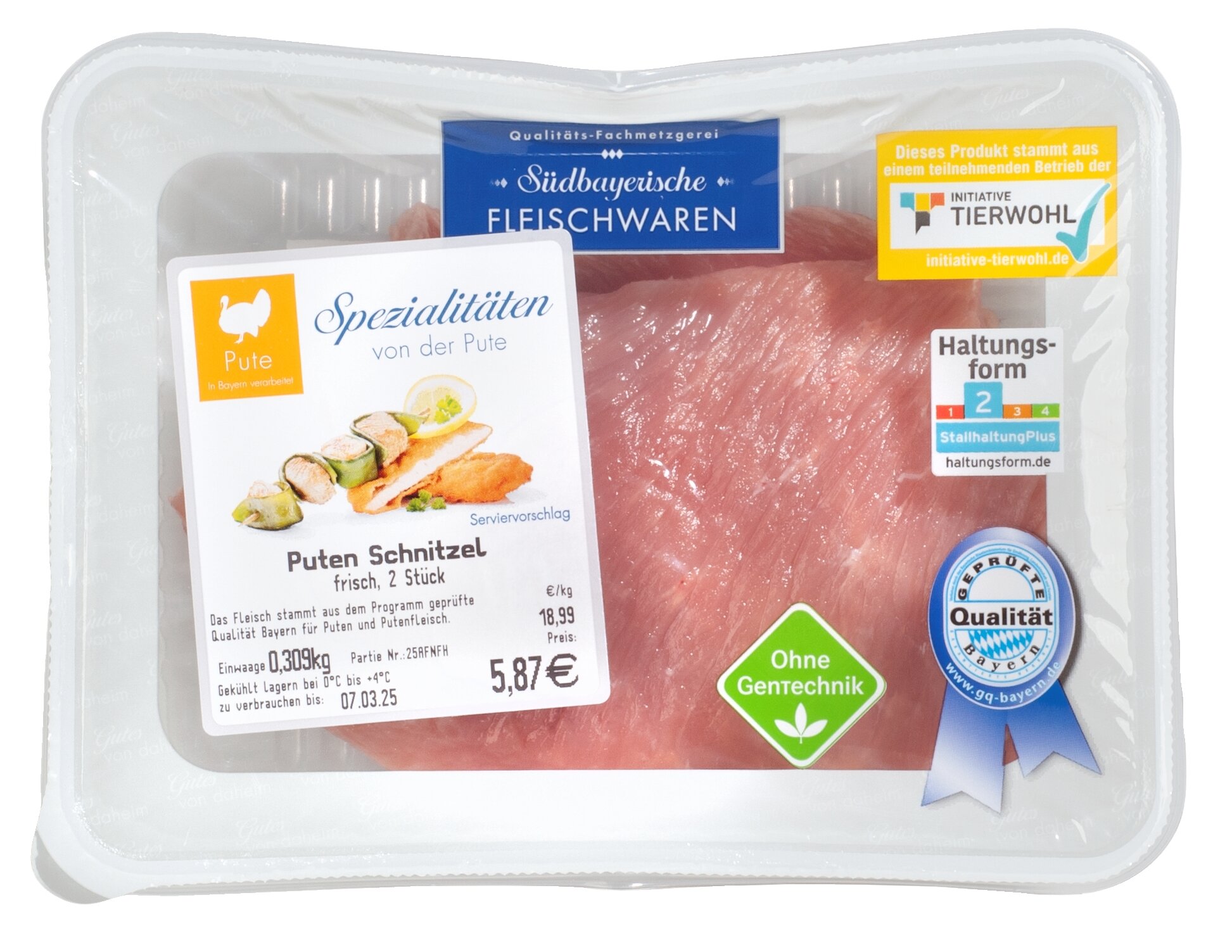 Südbayerische Fleischwaren Puten Schnitzel Hauptbild