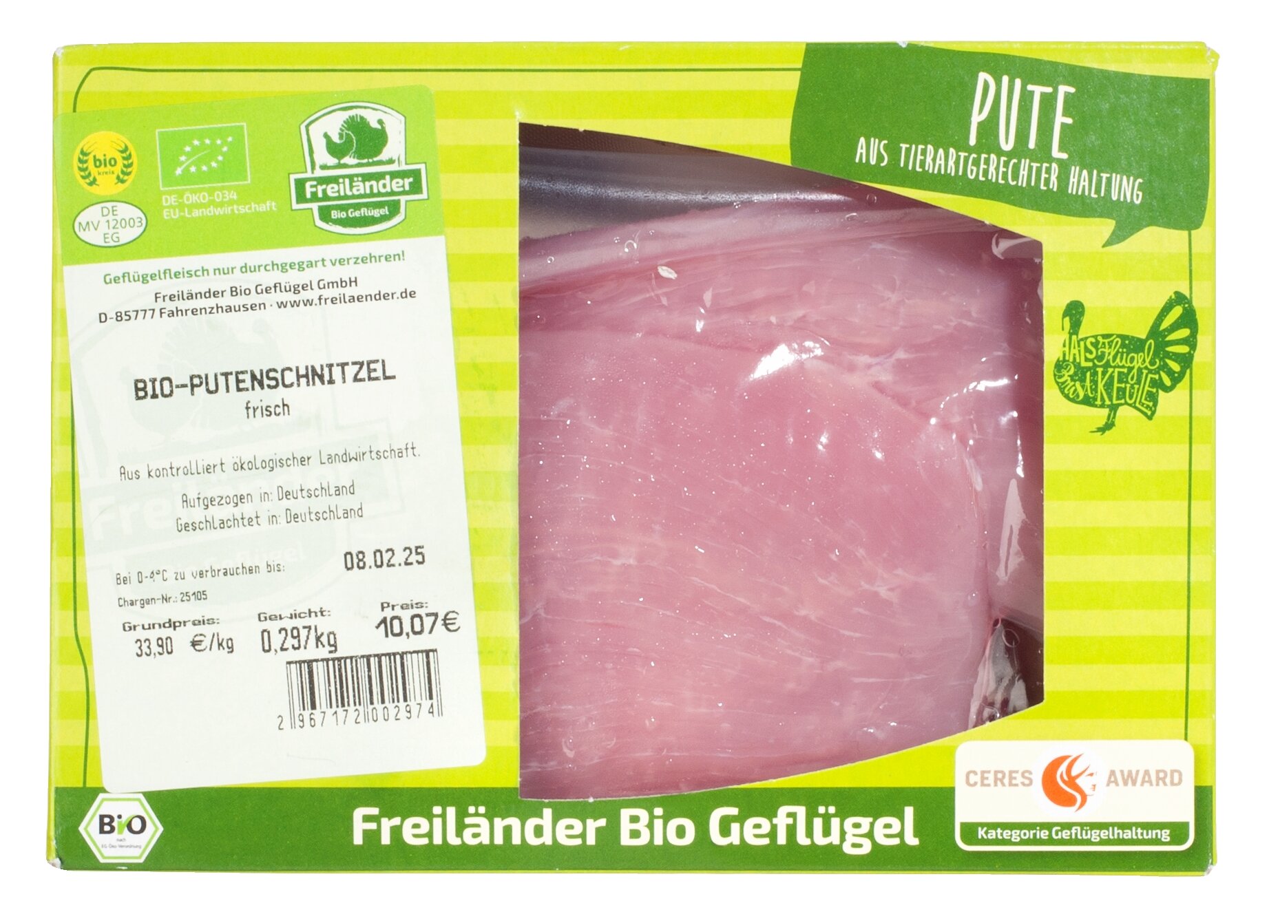 Freiländer Bio Geflügel Bio-Putenschnitzel Bio Hauptbild