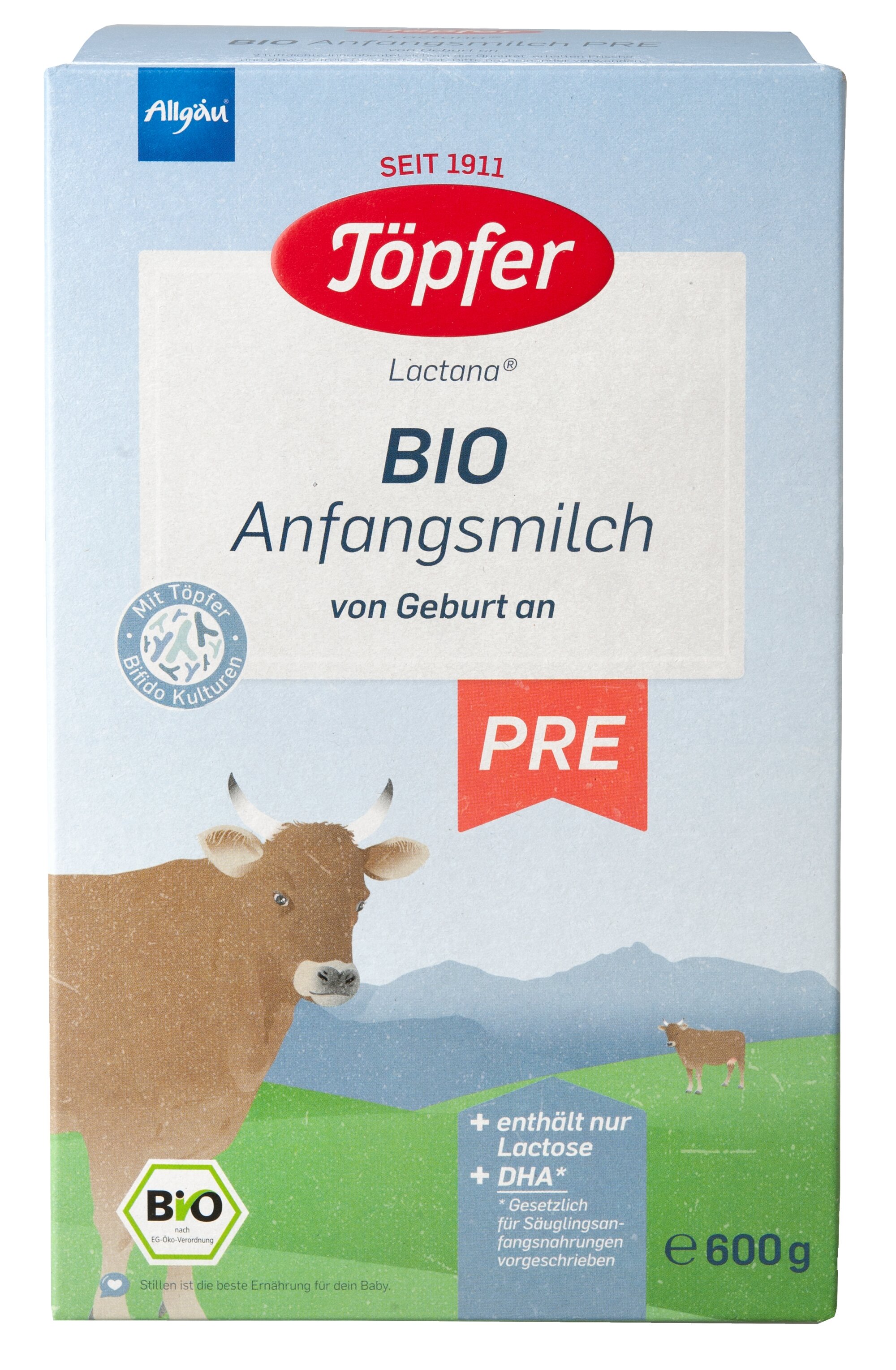 Töpfer Lactana Bio Anfangsmilch Pre (Bio) Hauptbild