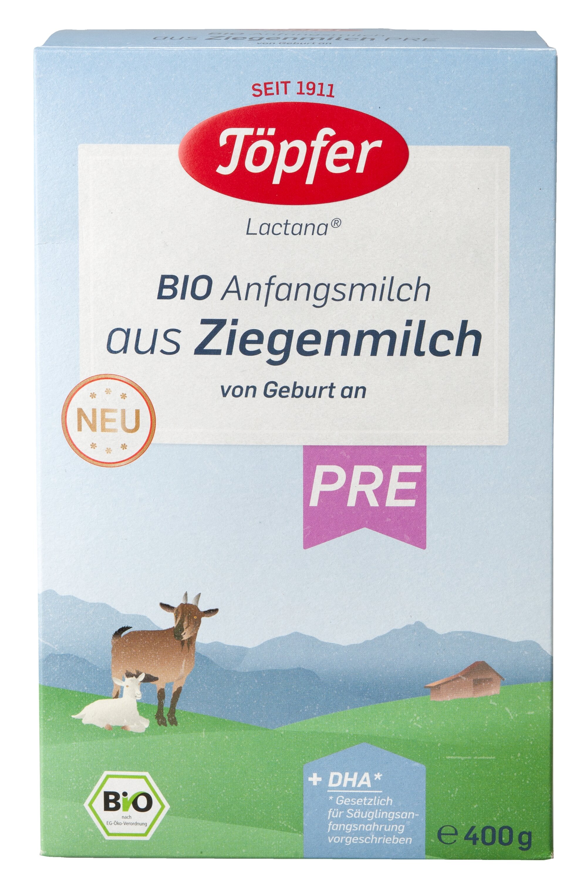 Töpfer Lactana Bio Anfangsmilch aus Ziegenmilch Pre (Bio) Hauptbild