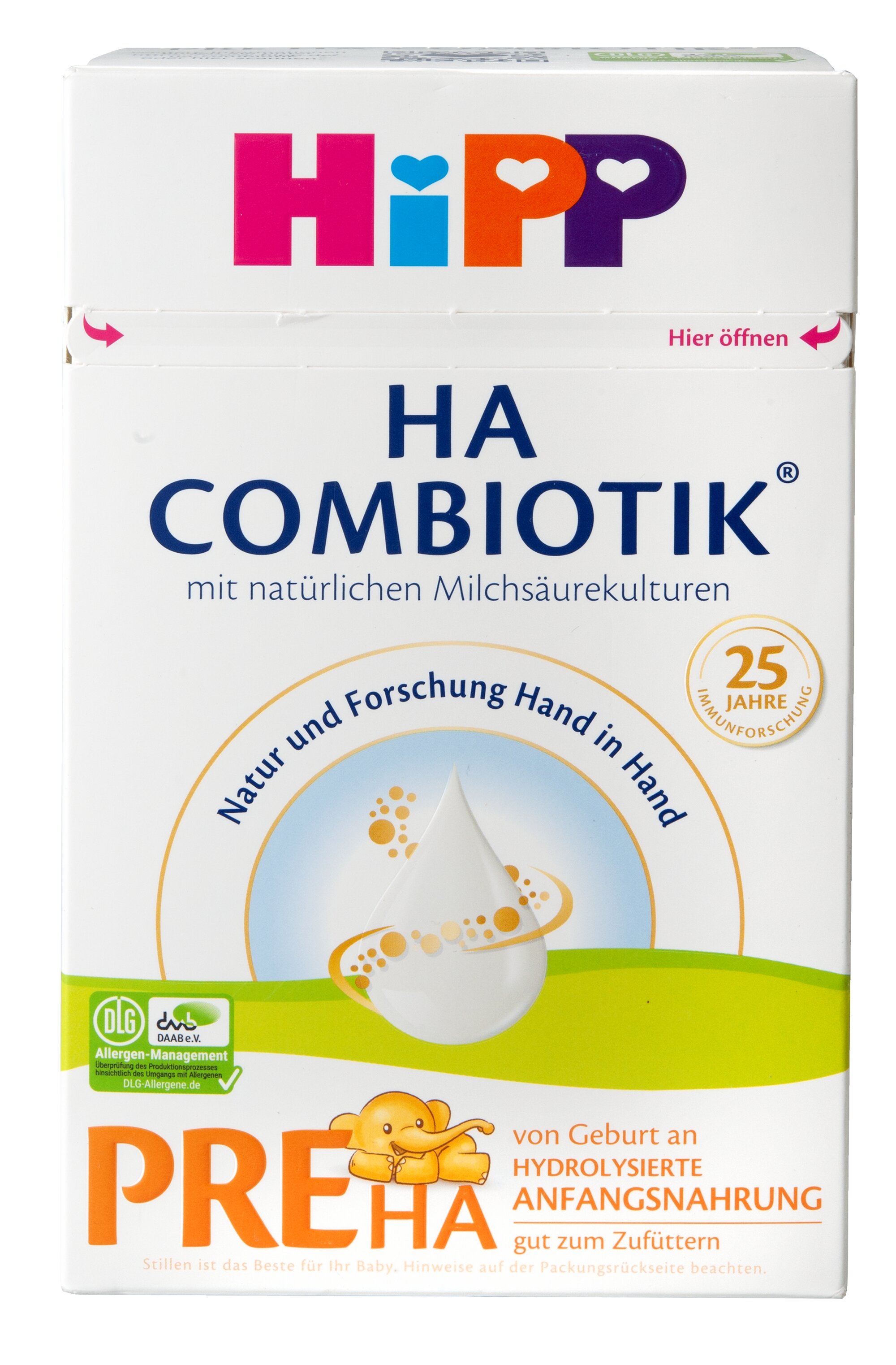 Hipp HA Combiotik Pre HA Hydrolysierte Anfangsnahrung Hauptbild