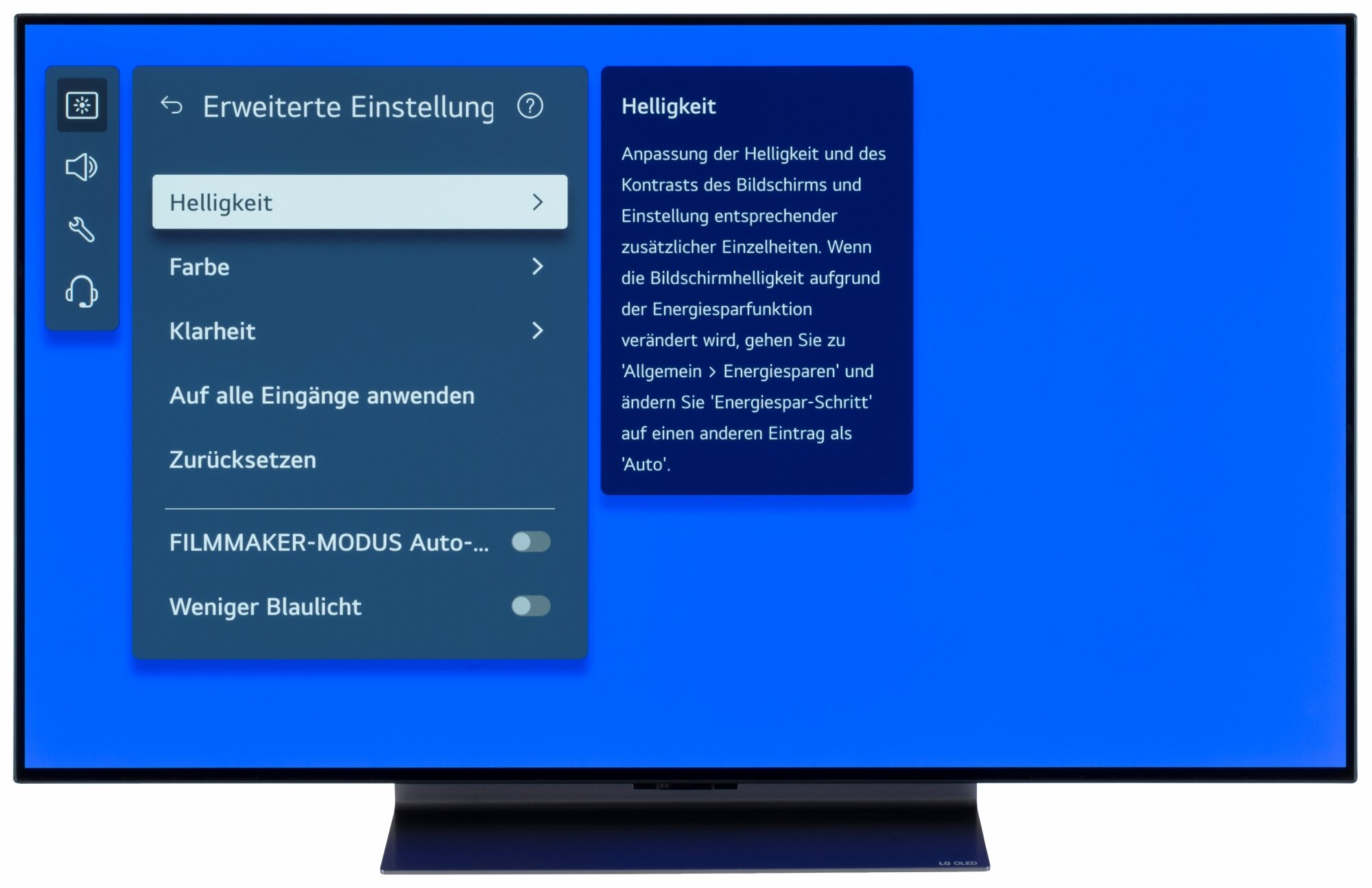 LG OLED48C37LA Bildschirmmenü