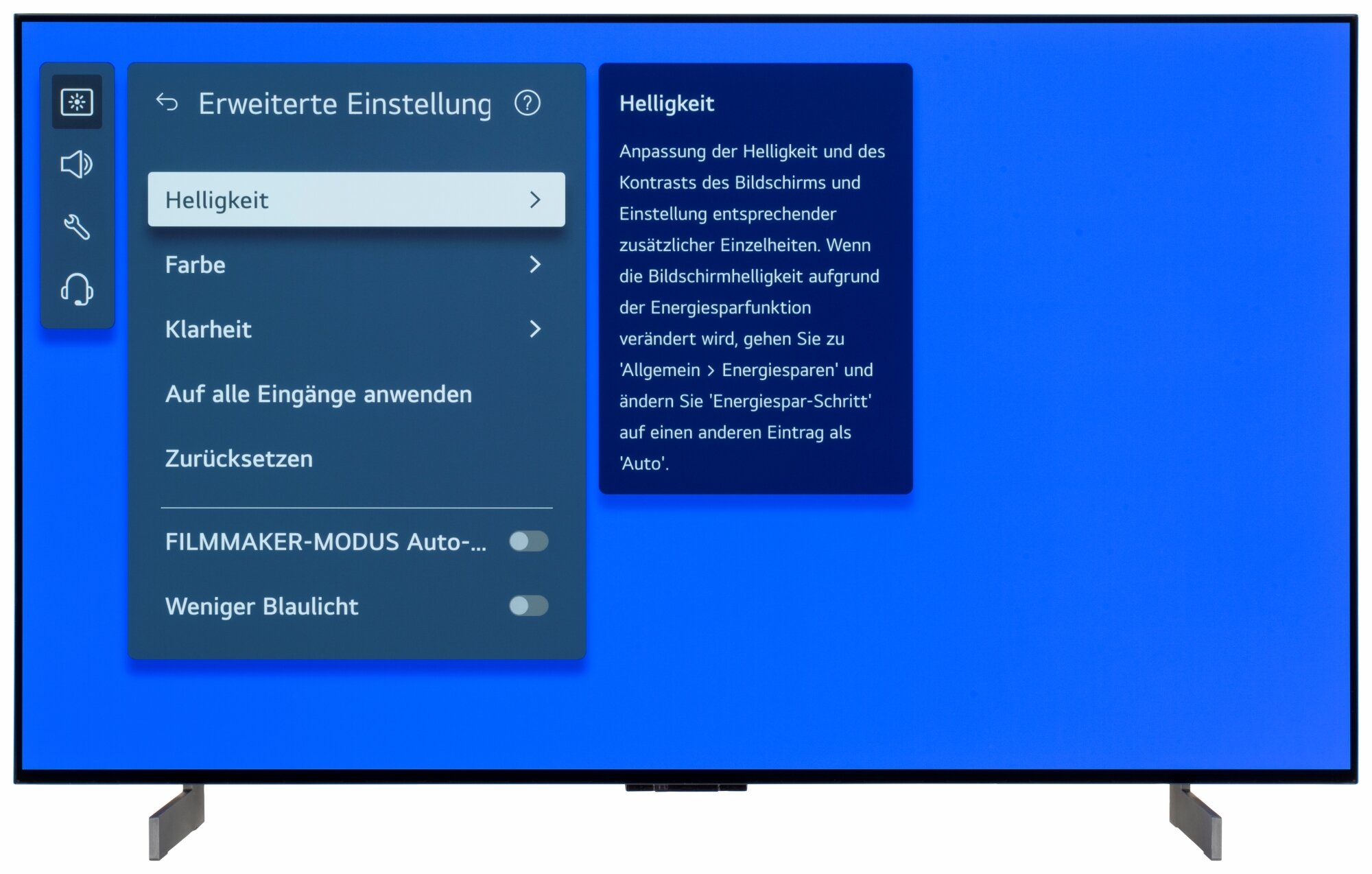 LG OLED42C37LA Bildschirmmenü
