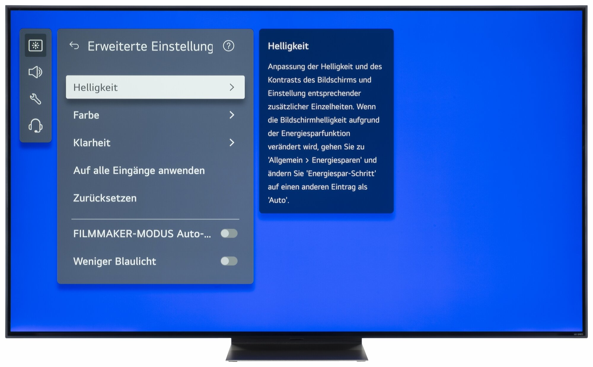 LG 65QNED816RE Bildschirmmenü