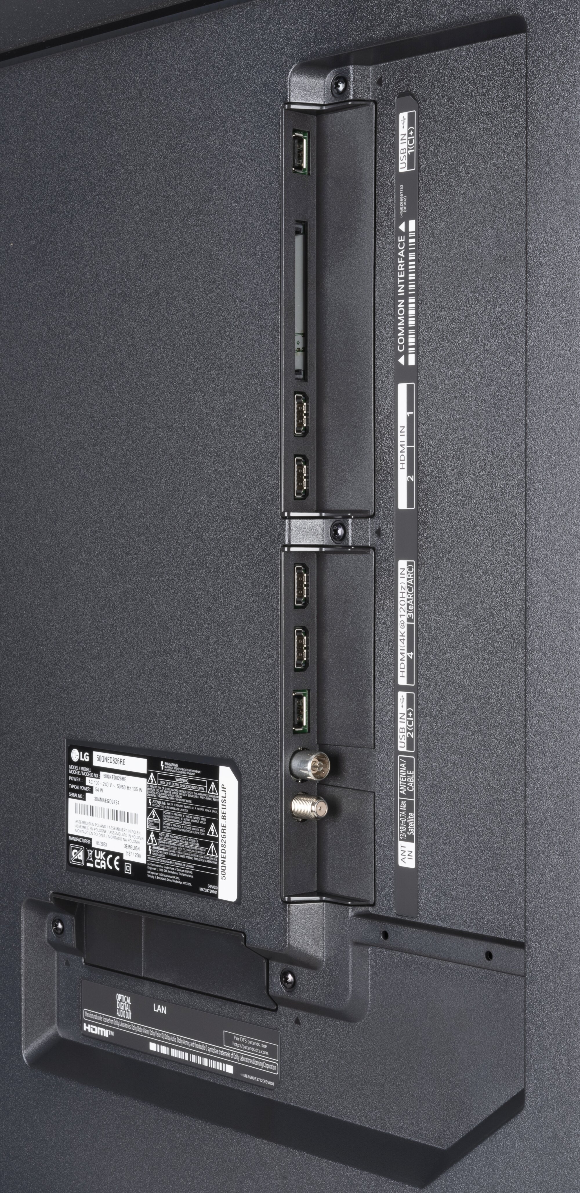 LG 50QNED816RE Anschlüsse