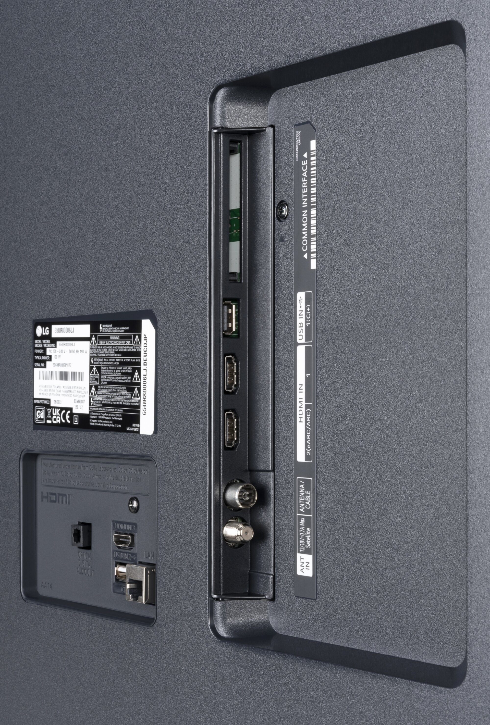 LG 65UR80006LJ Anschlüsse