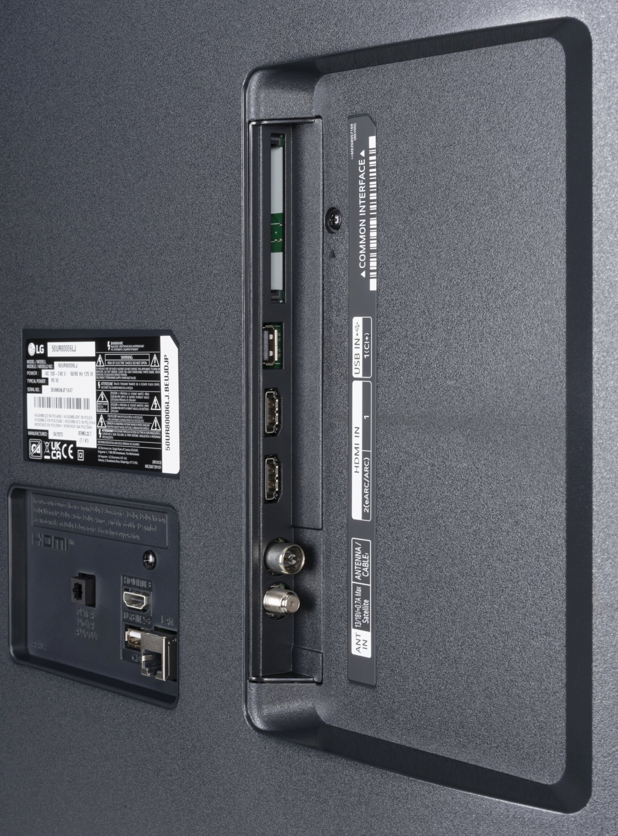 LG 50UR80006LJ Anschlüsse