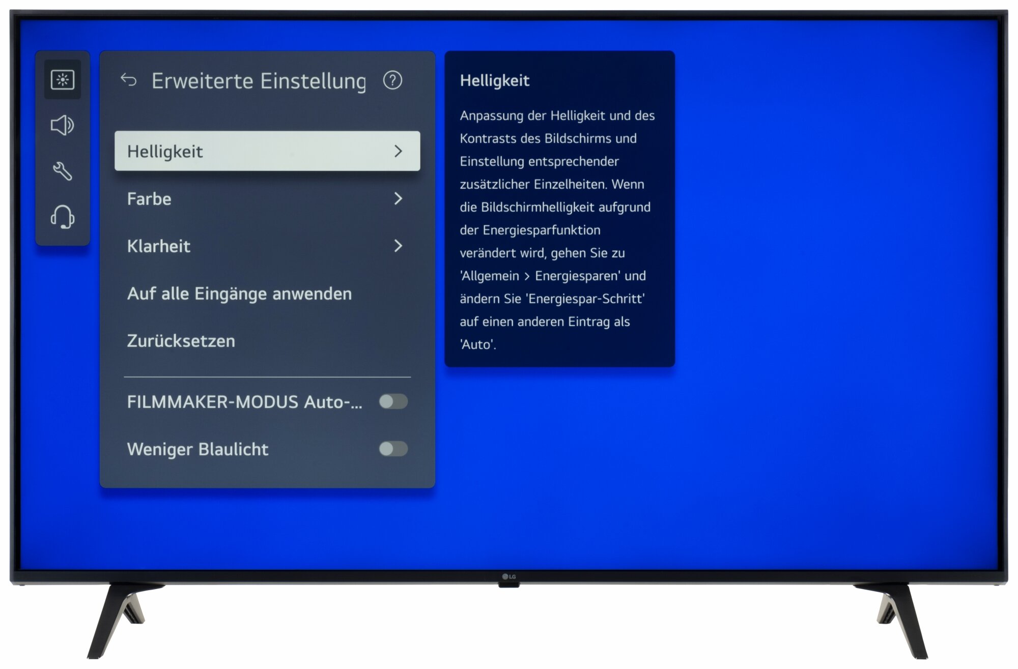 LG 50UR80006LJ Bildschirmmenü