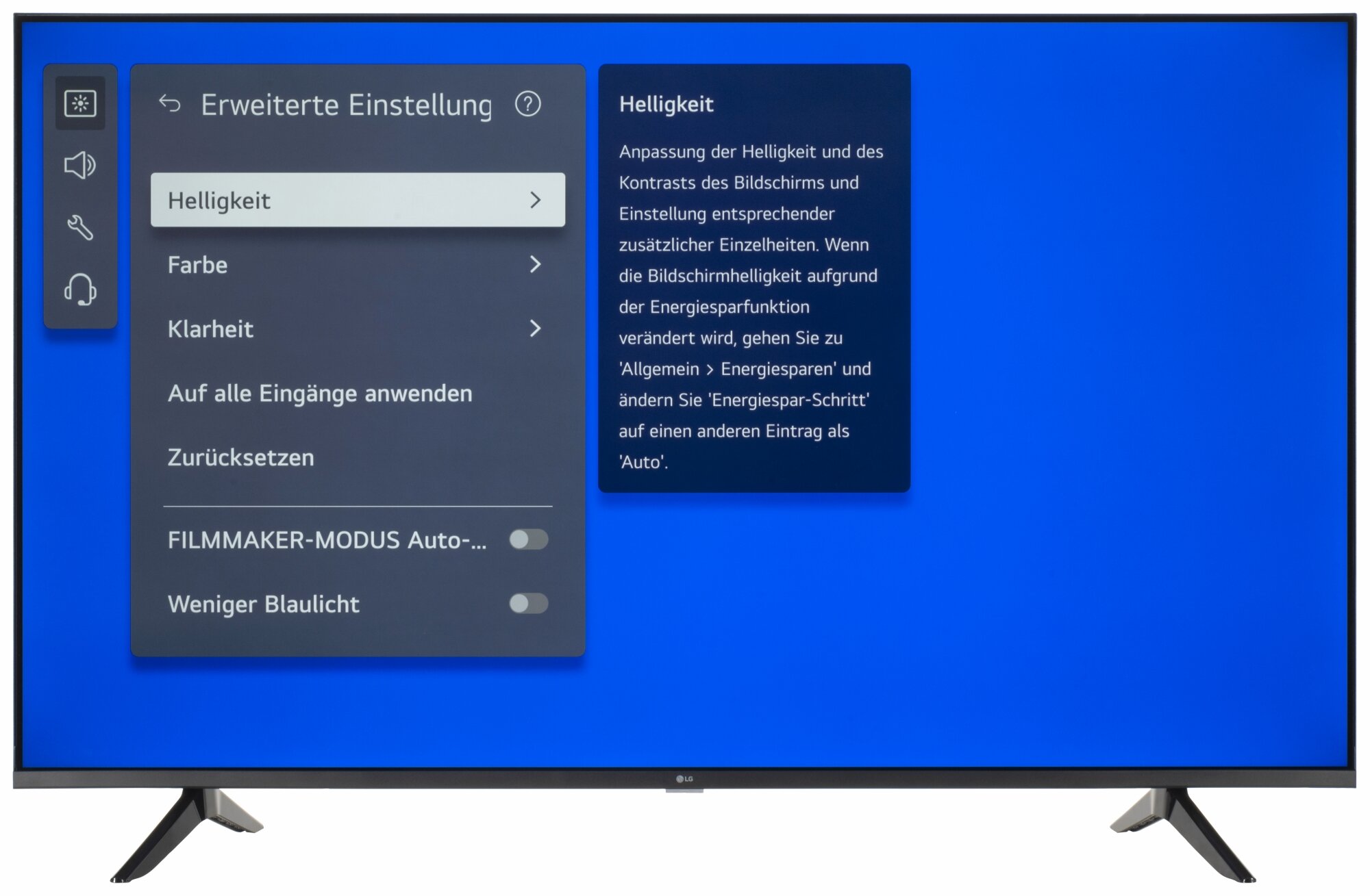 LG 55UR73006LA Bildschirmmenü