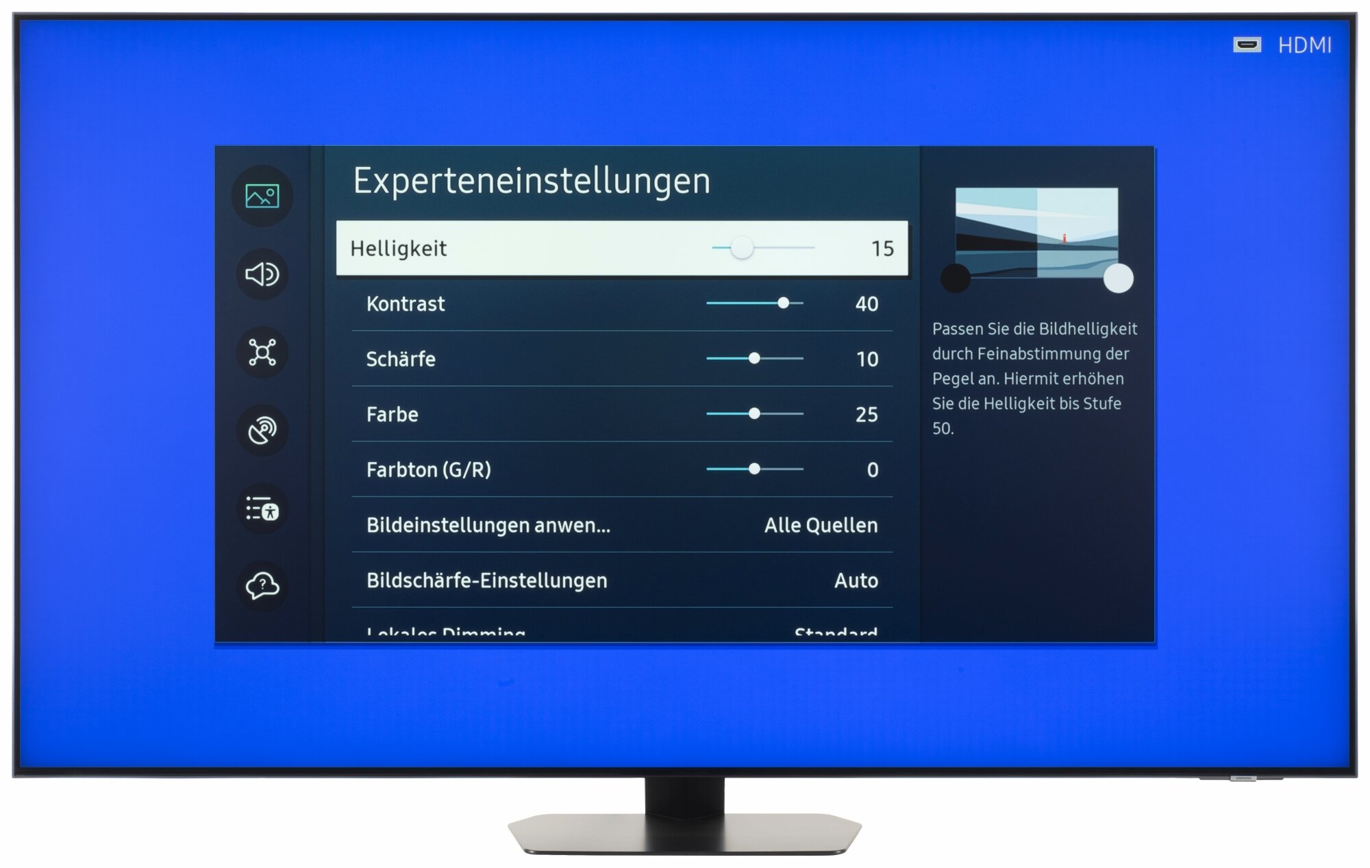 Samsung GQ65QN90CAT Bildschirmmenü