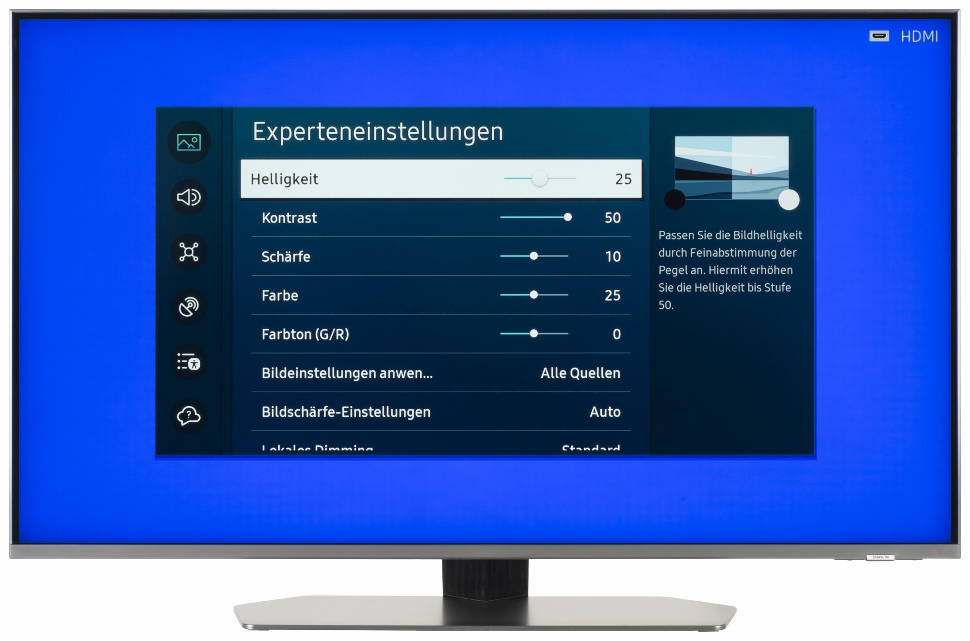 Samsung GQ43QN90CAT Bildschirmmenü