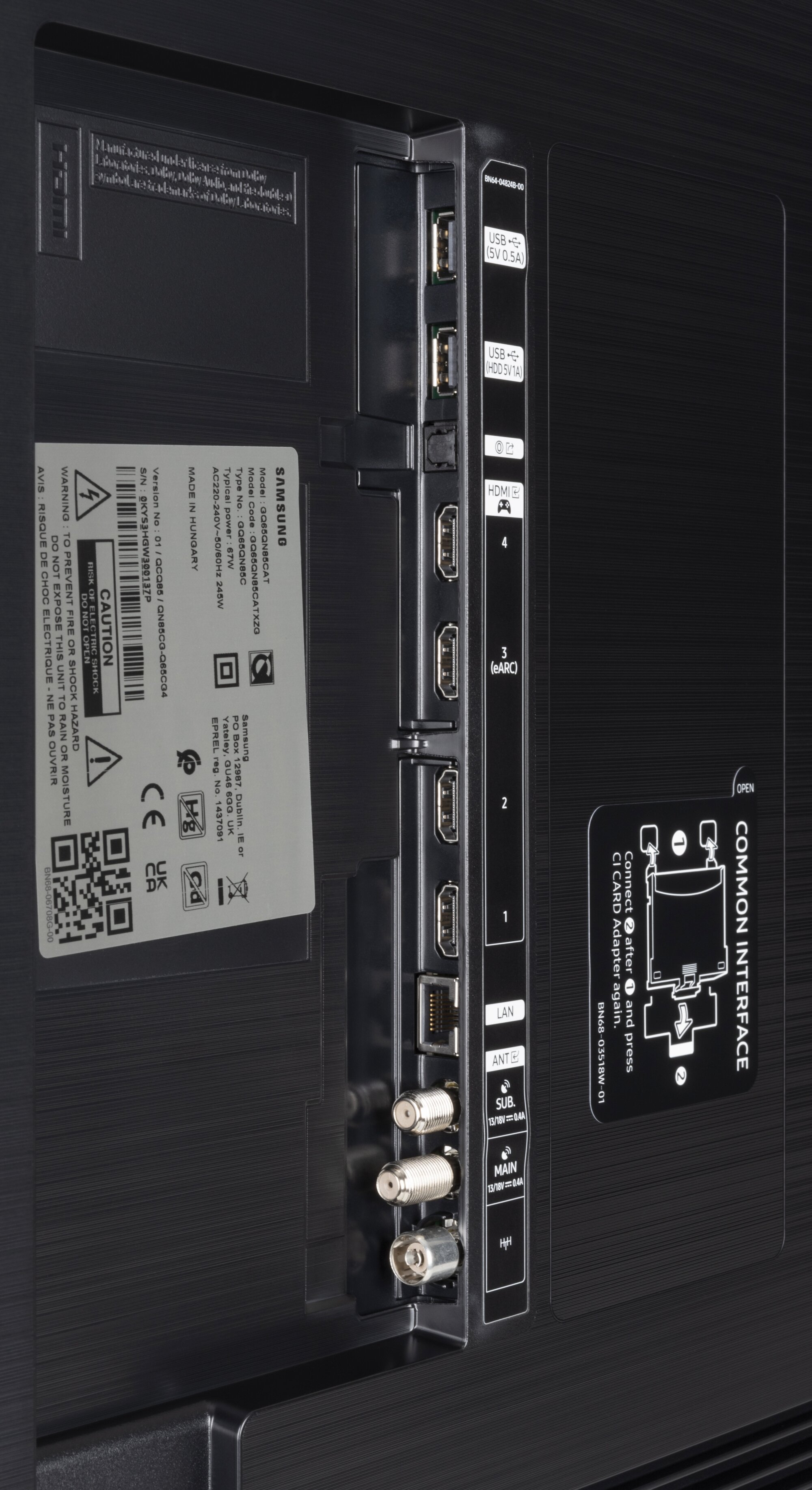 Samsung GQ65QN85CAT Anschlüsse