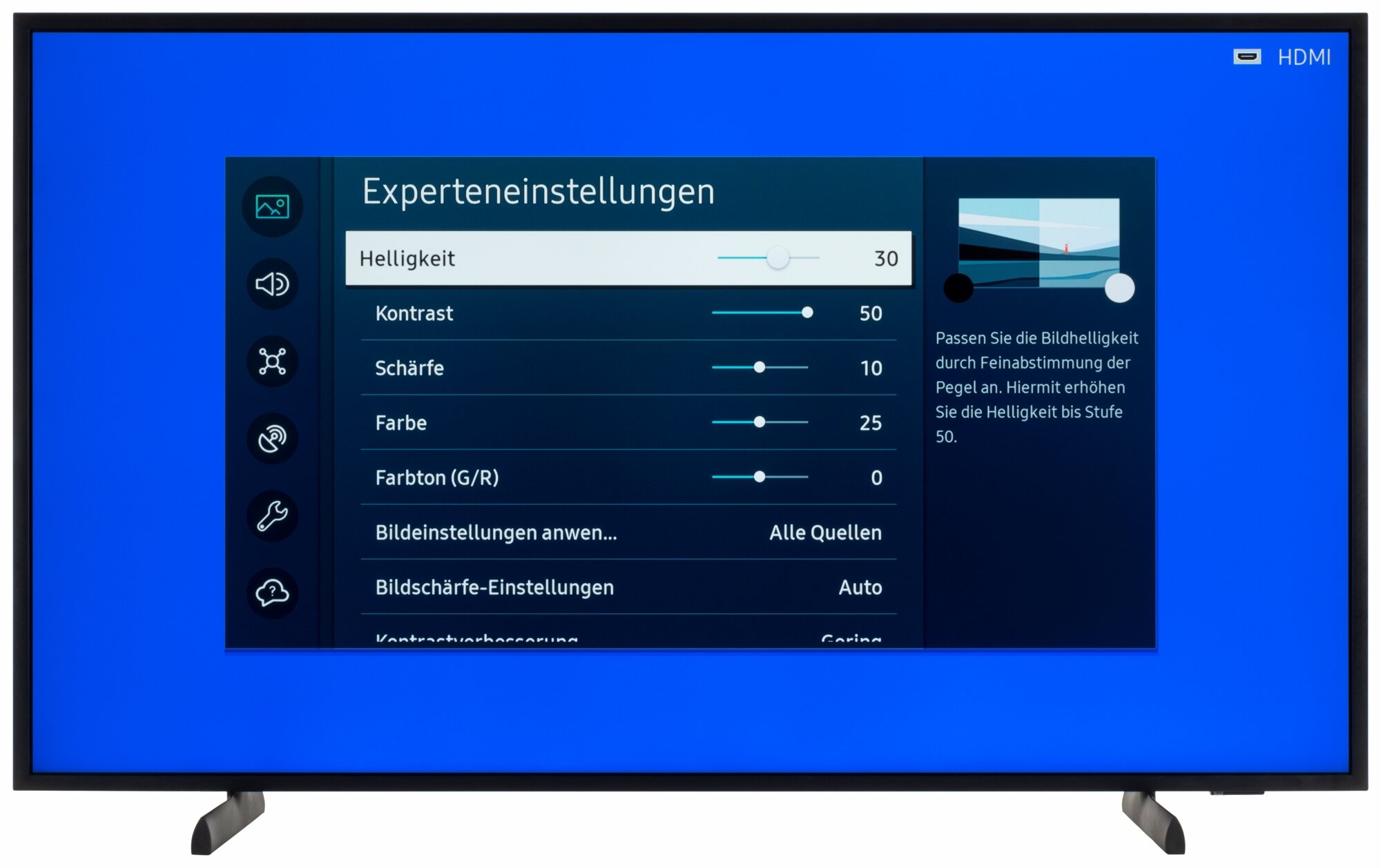 Samsung GQ43LS03BGU Bildschirmmenü