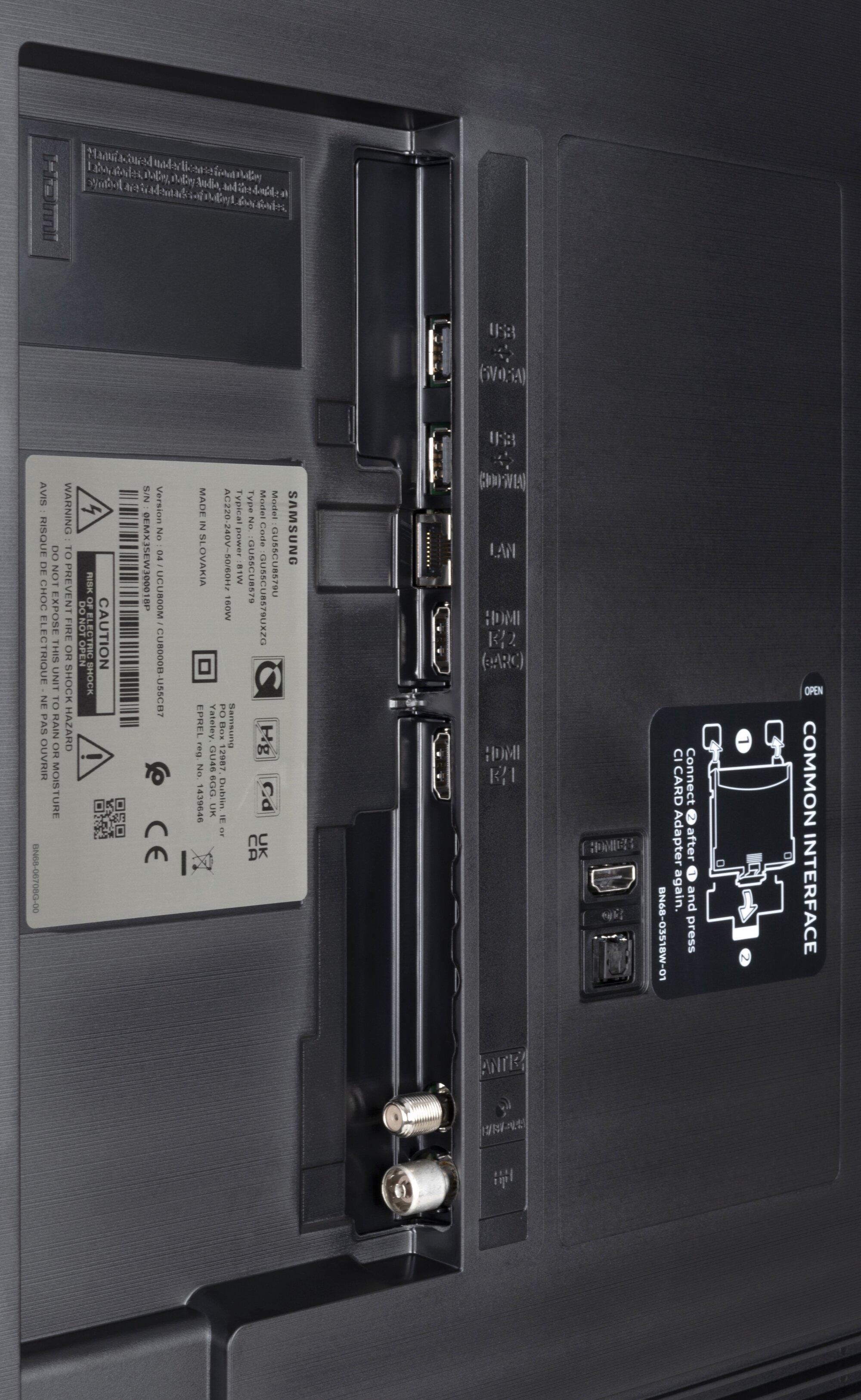 Samsung GU55CU8579U Anschlüsse
