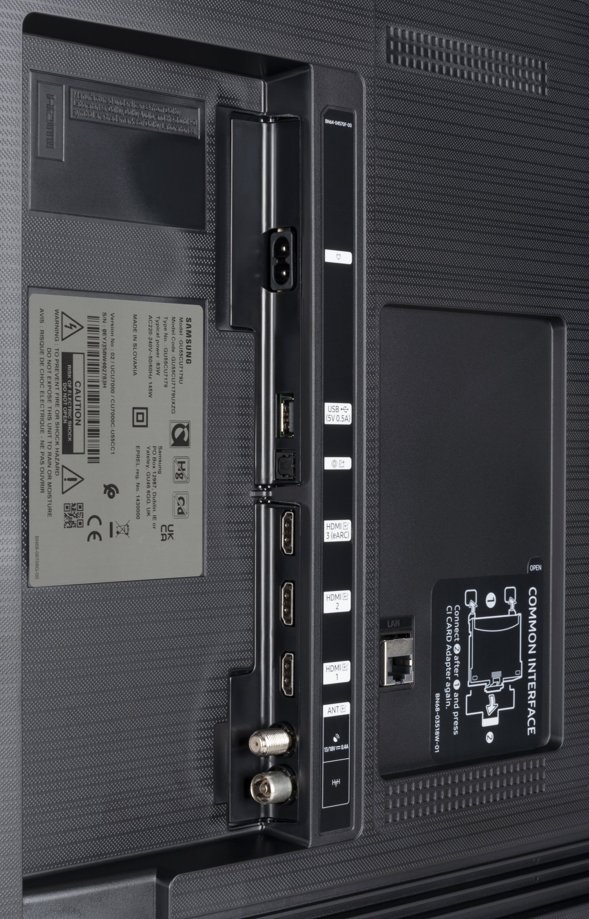 Samsung GU55CU7179U Anschlüsse