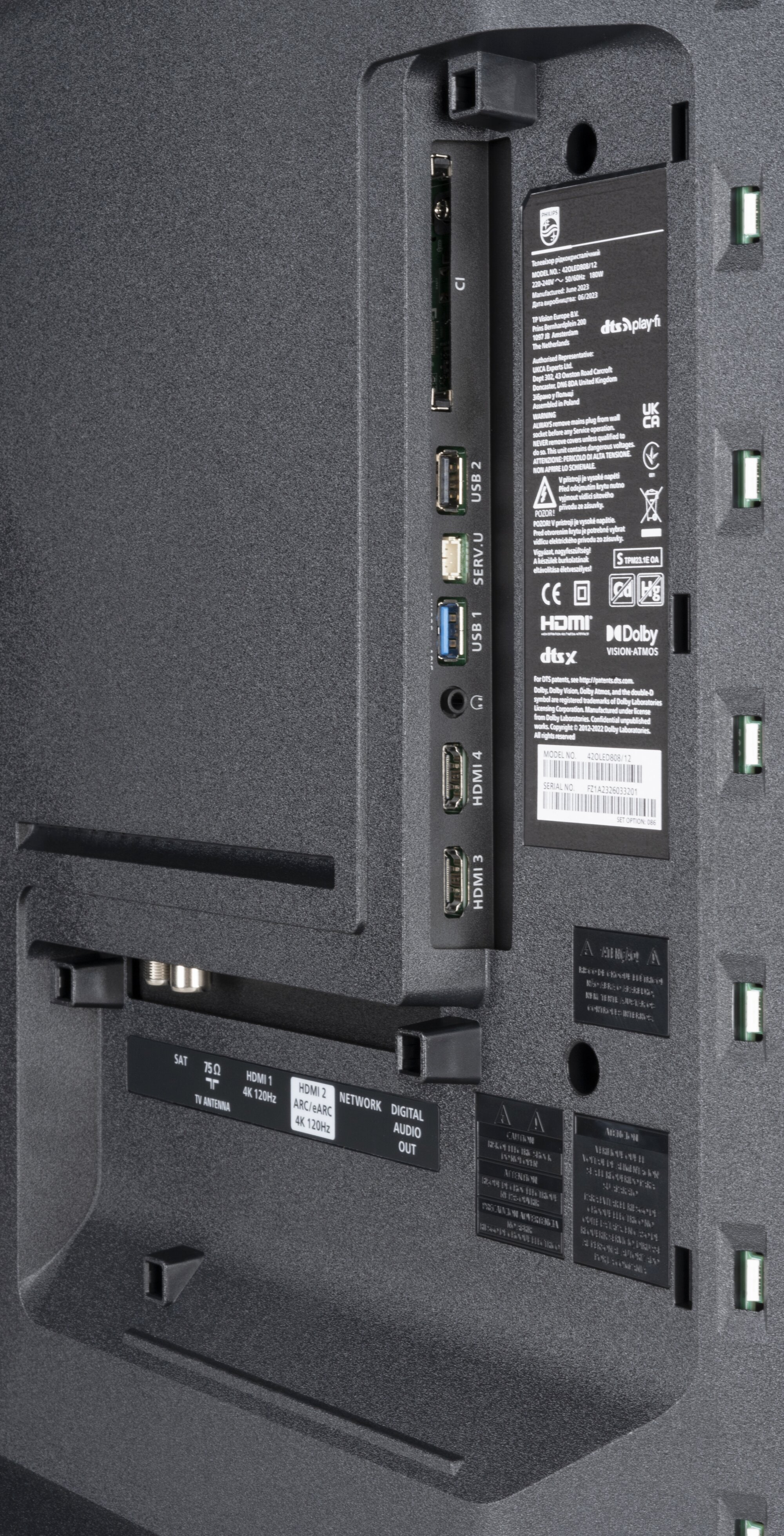 Philips 42OLED808 Anschlüsse