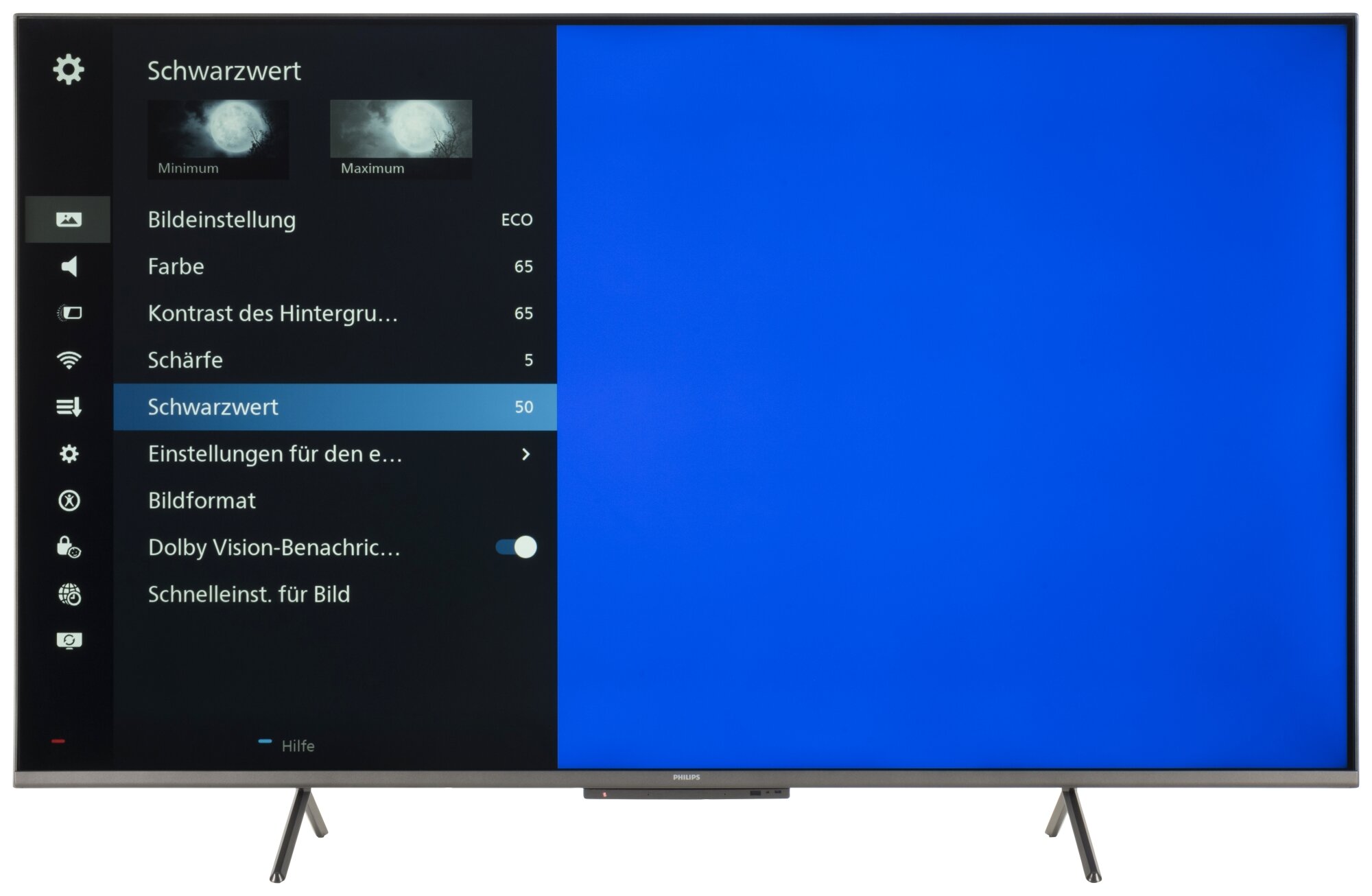 Philips 55PUS8108 Bildschirmmenü