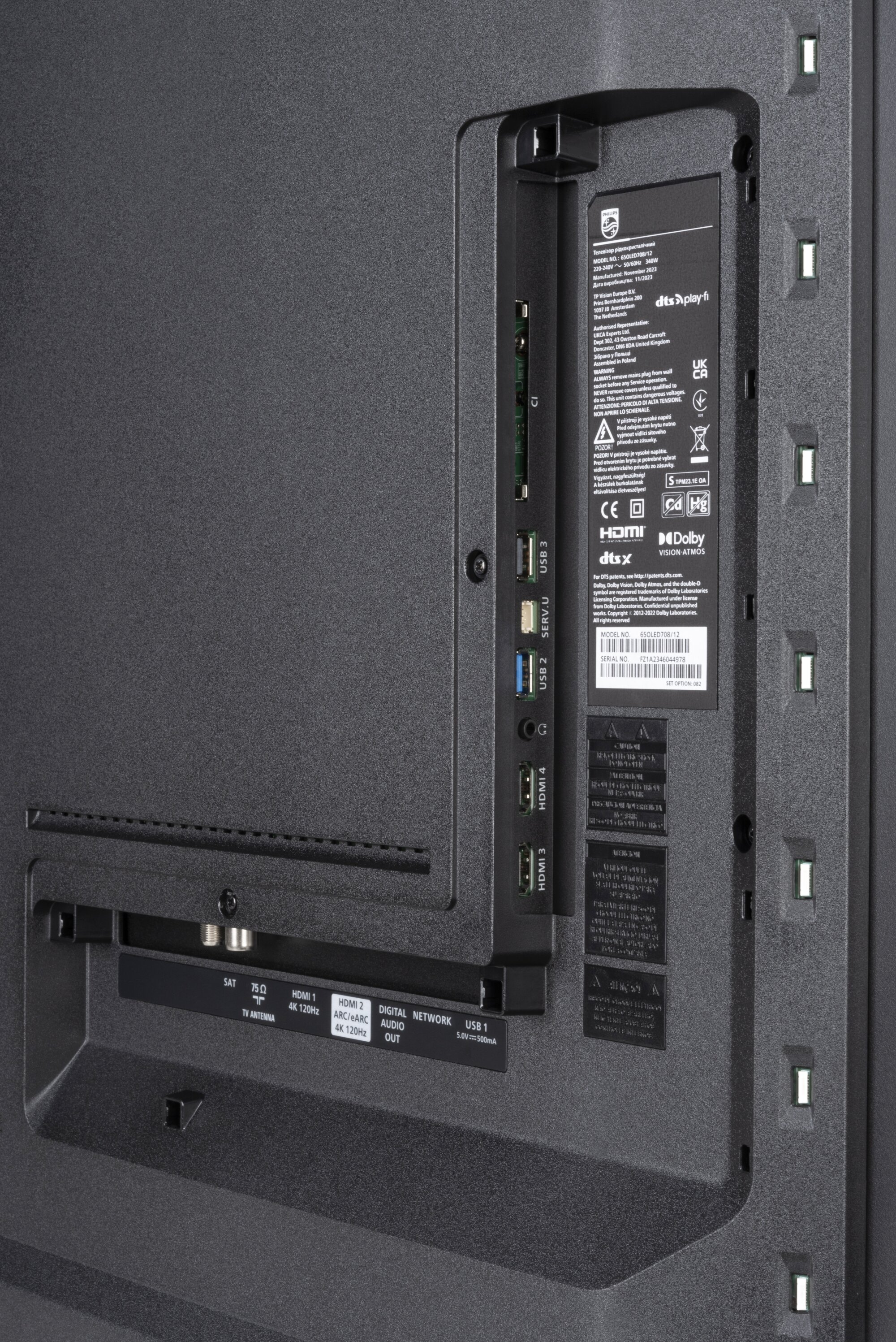 Philips 65OLED708 Anschlüsse