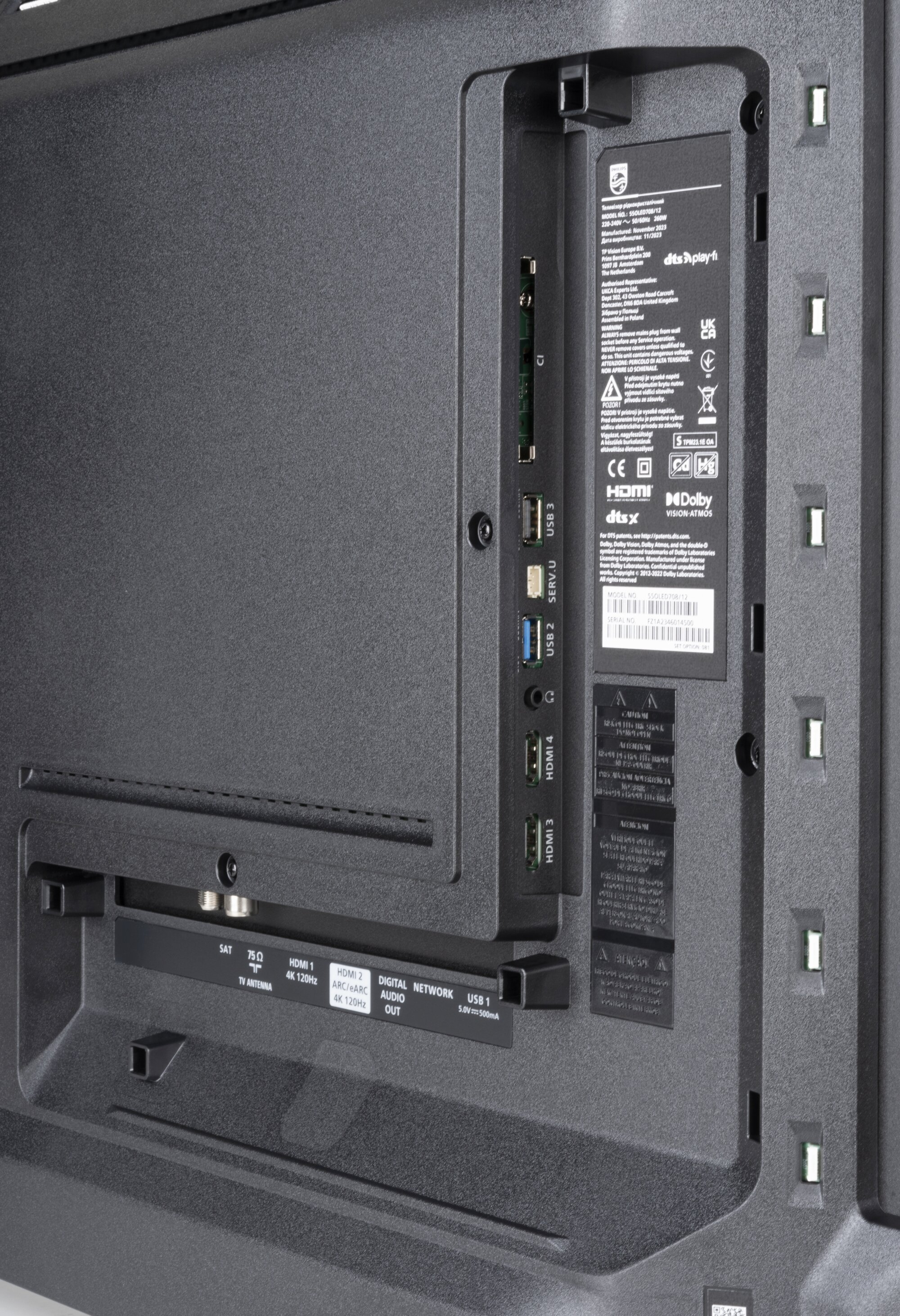 Philips 55OLED708 Anschlüsse