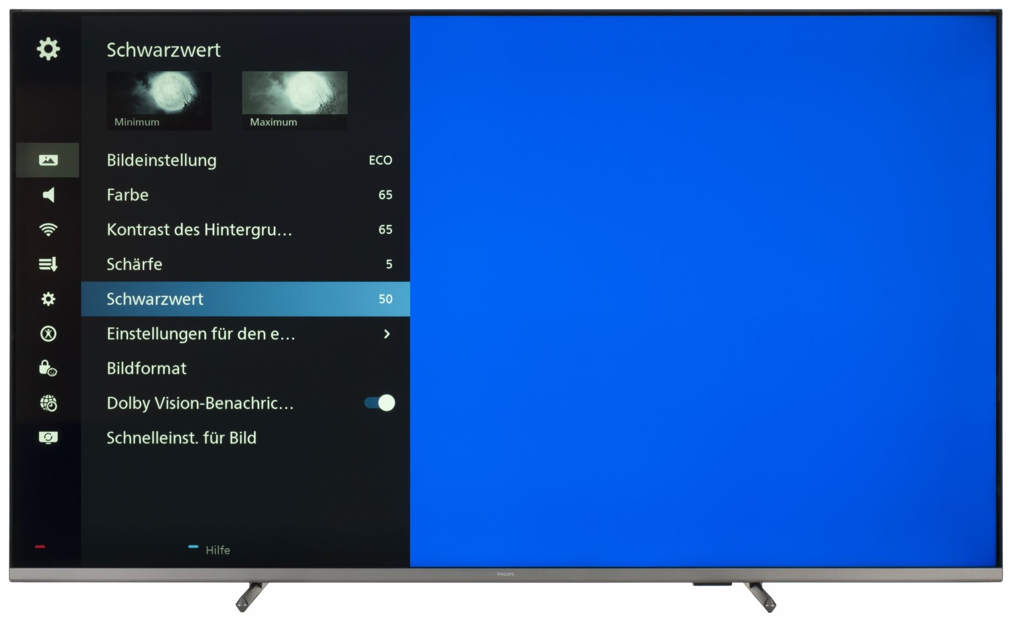 Philips 65PUS7608 Bildschirmmenü