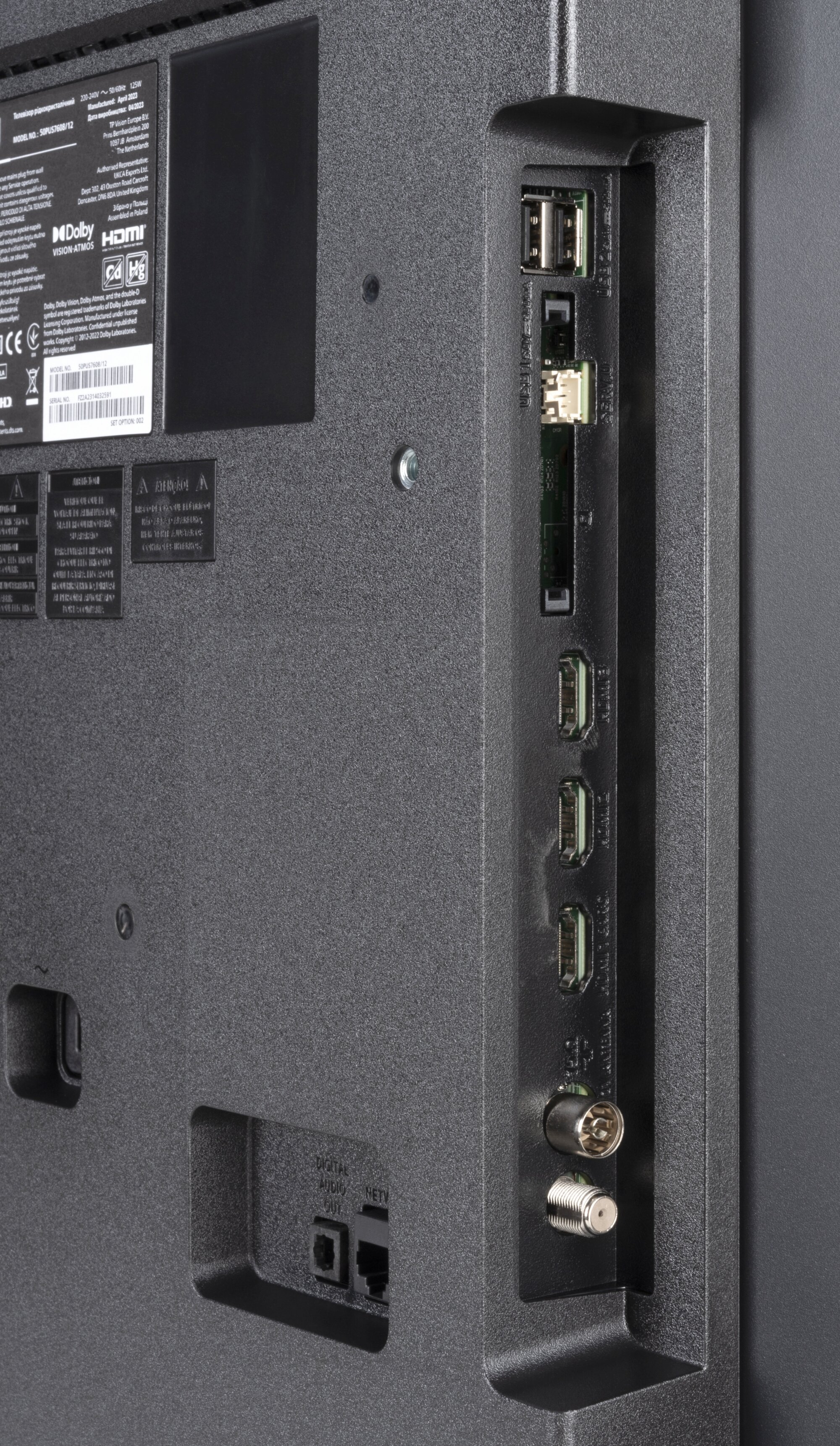 Philips 50PUS7608 Anschlüsse