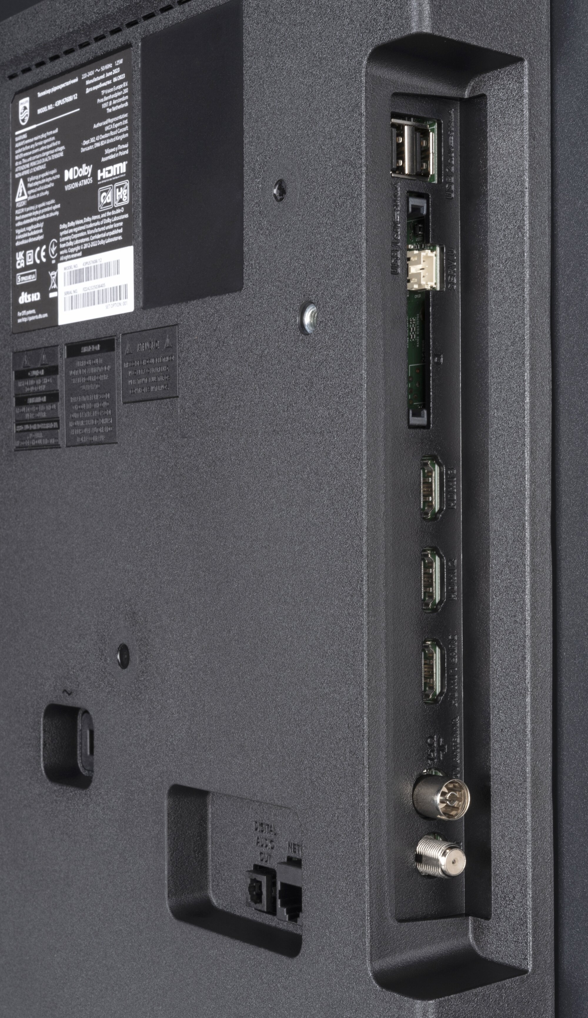 Philips 43PUS7608 Anschlüsse