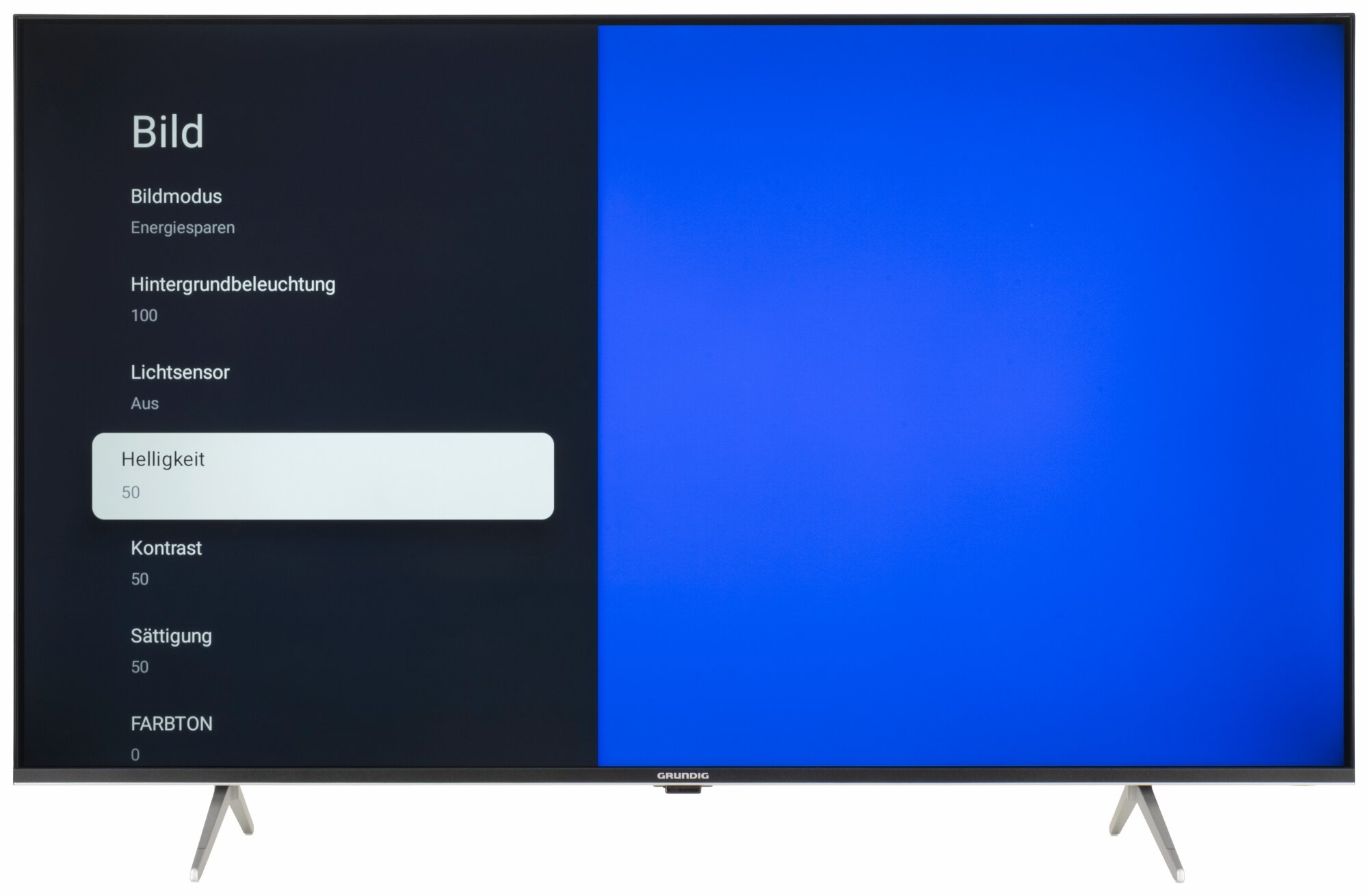 Grundig 50 GUB 7340 Bildschirmmenü