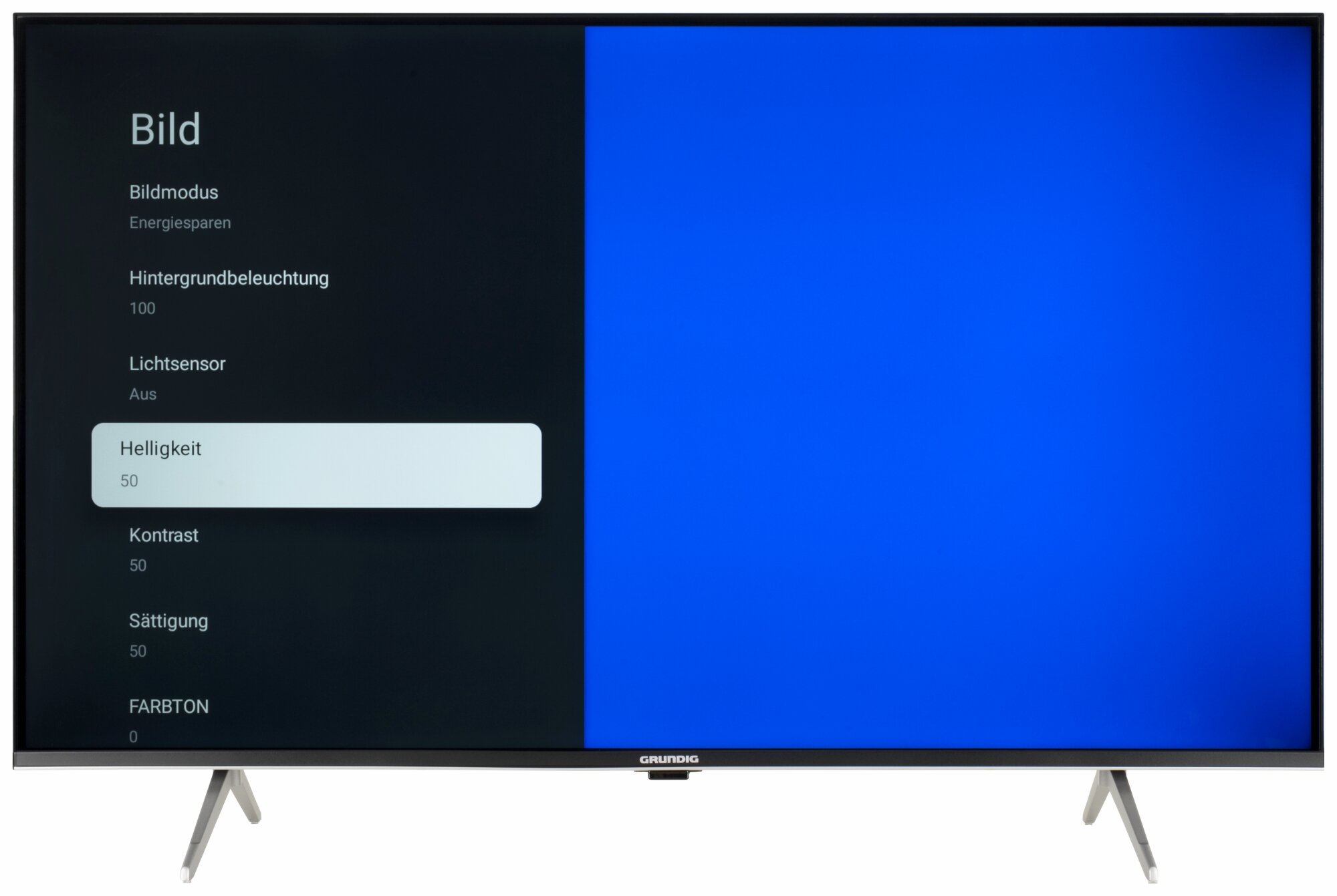 Grundig 43 GUB 7340 Bildschirmmenü