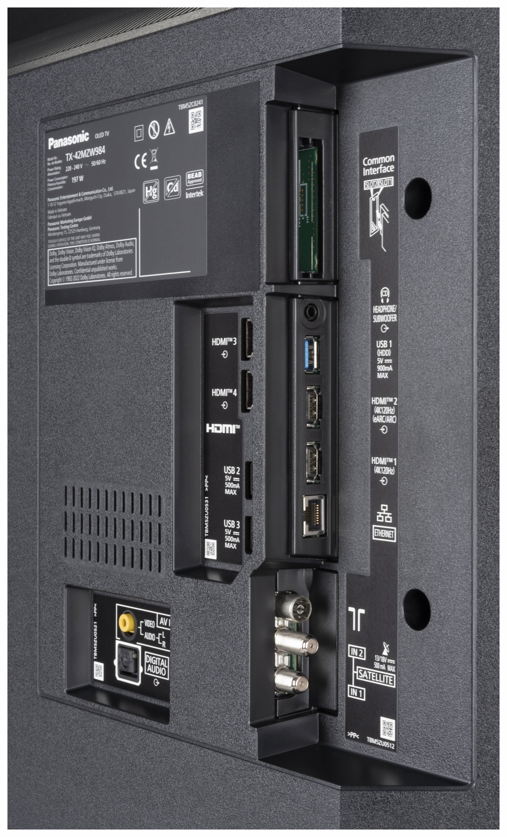 Panasonic TX-42MZW984 Anschlüsse