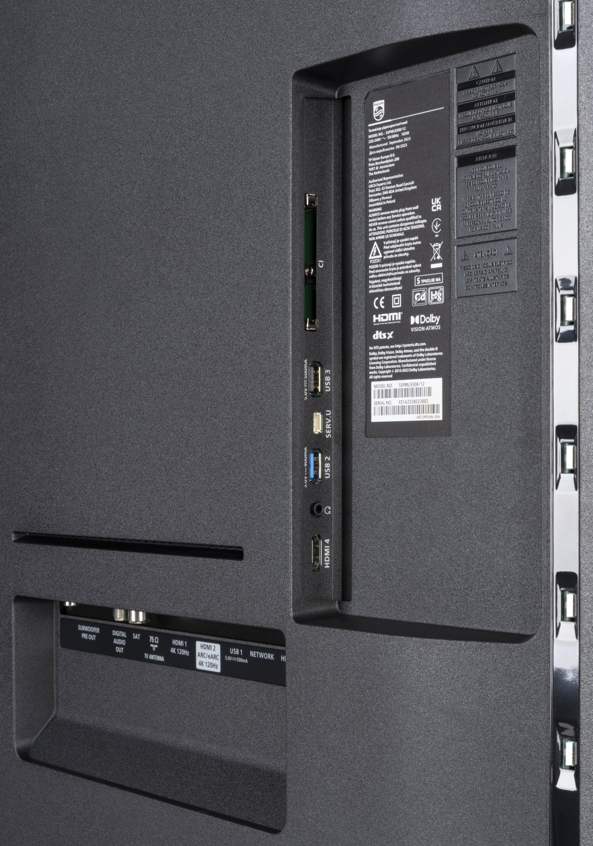 Philips 55PML9308 Anschlüsse