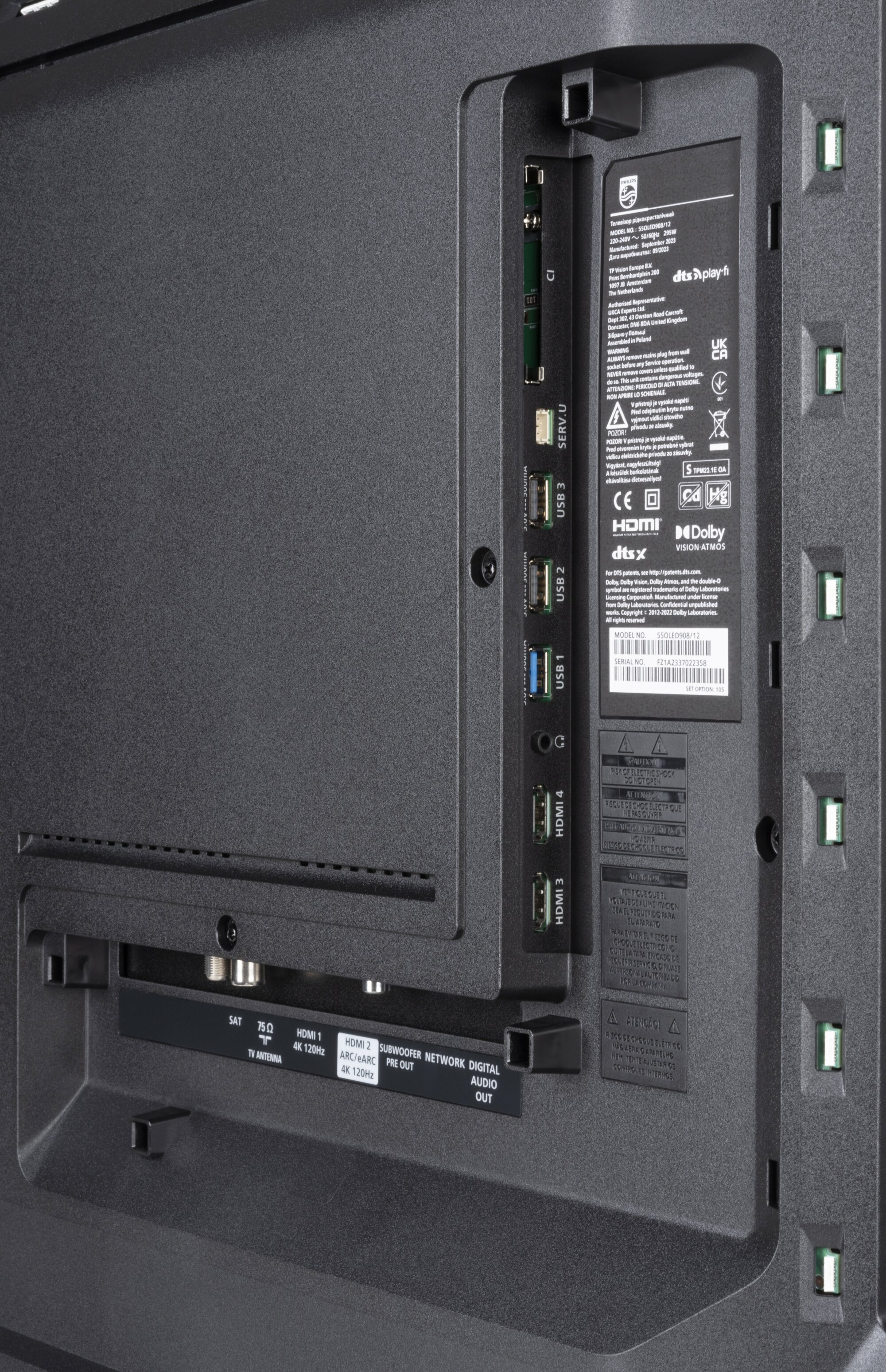 Philips 55OLED908 Anschlüsse