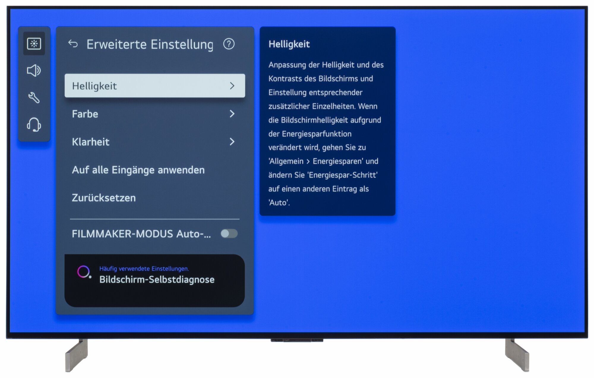 LG OLED42C47LA Bildschirmmenü