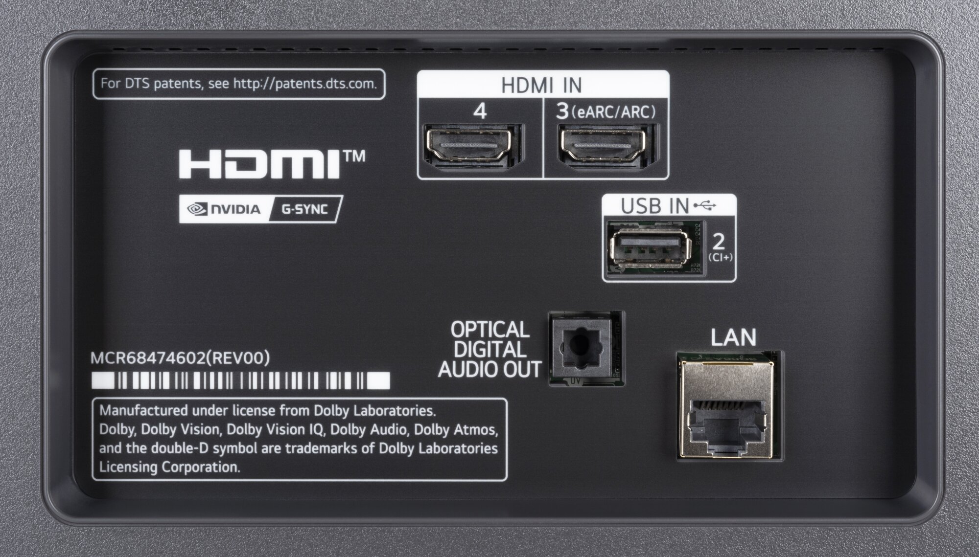 LG OLED65B42LA weitere Anschlüsse
