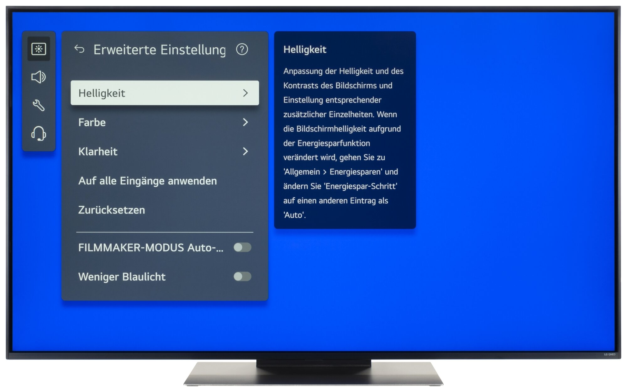 LG 55QNED86T6A Bildschirmmenü